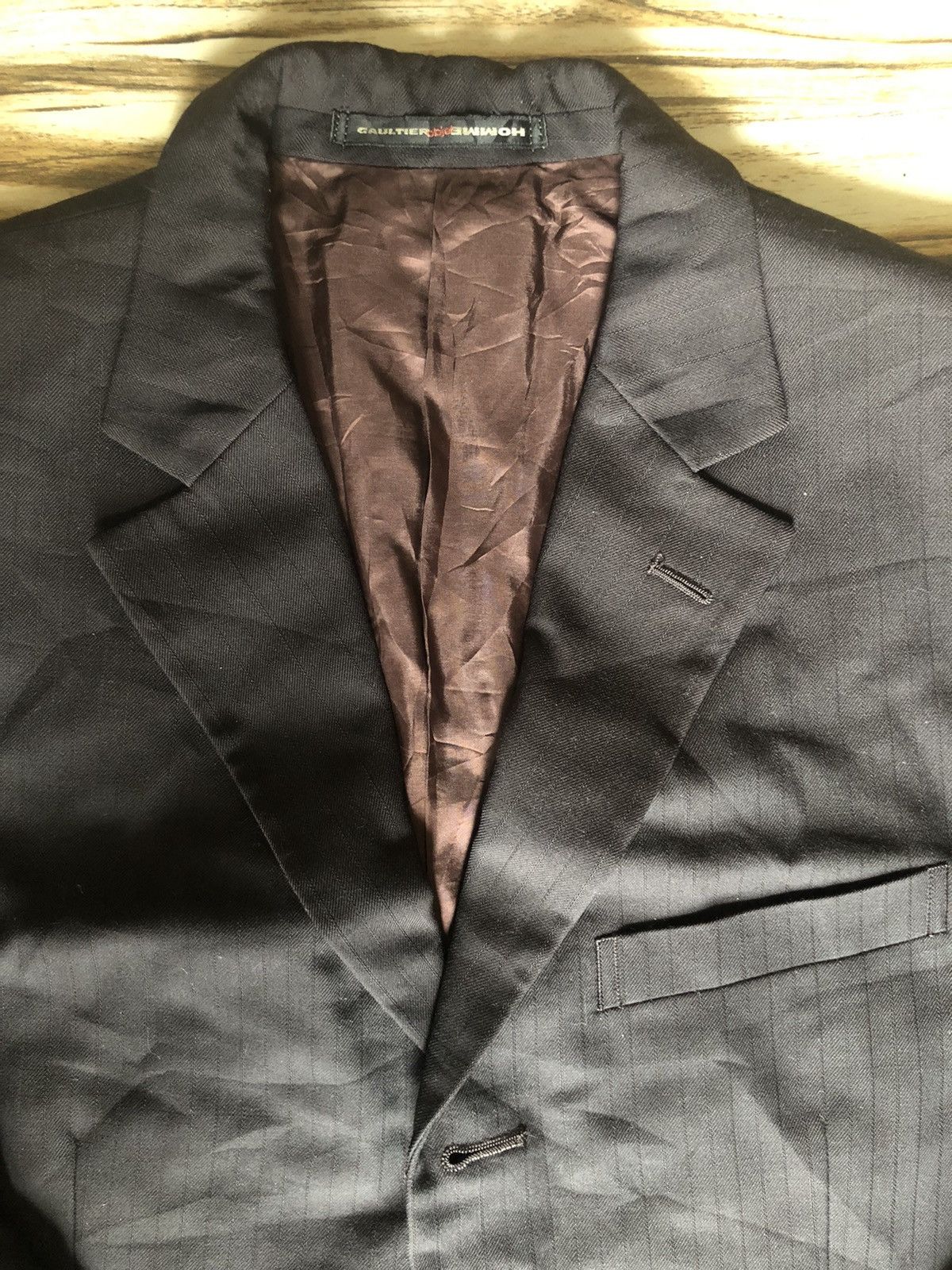Jean Paul Gaultier Gaultier Homme Objet striped black blazer Size 46R - 5 Thumbnail