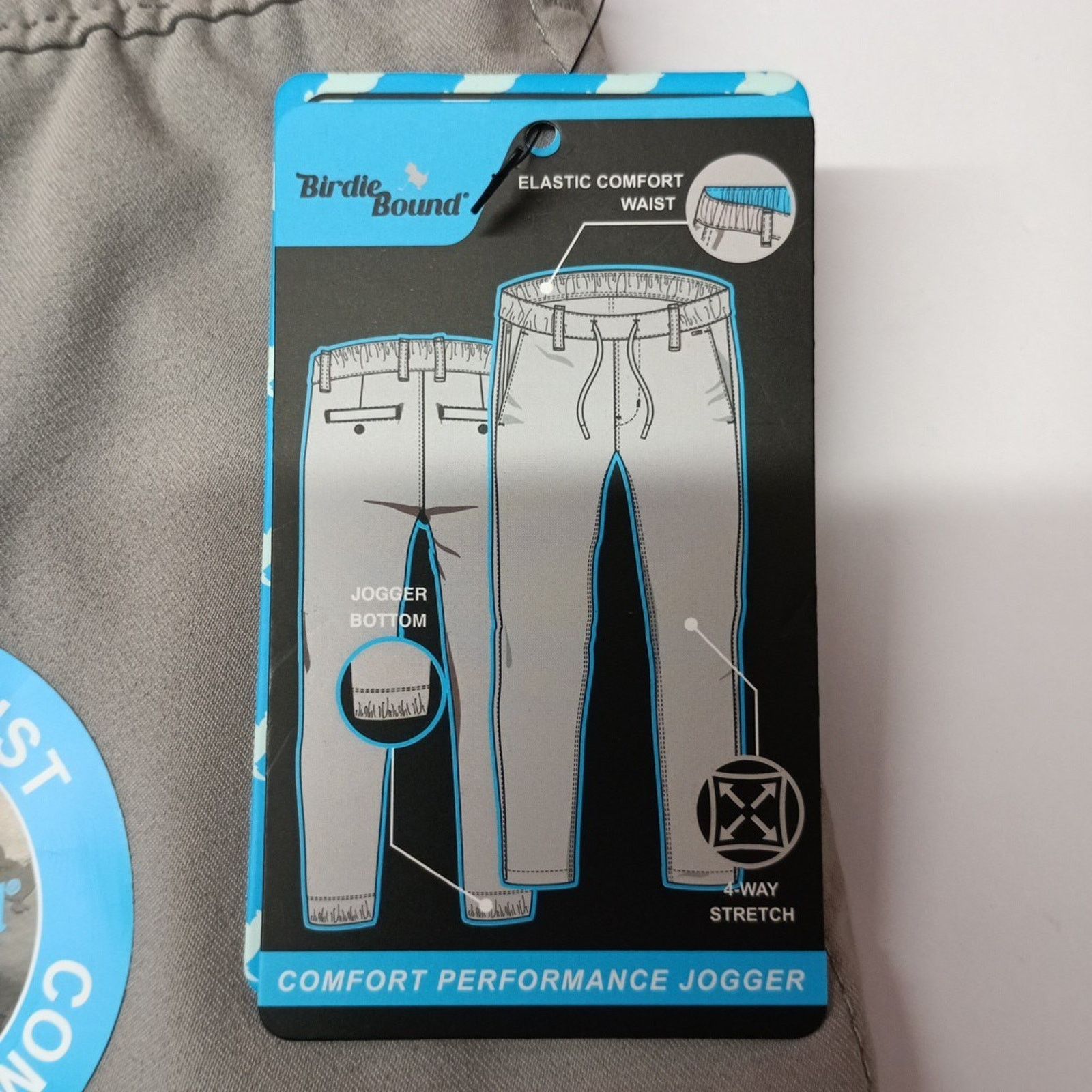 Other Birdie Bound Performance Golf Joggers Men's M Gray Stretch Size US 31 - 6 Thumbnail