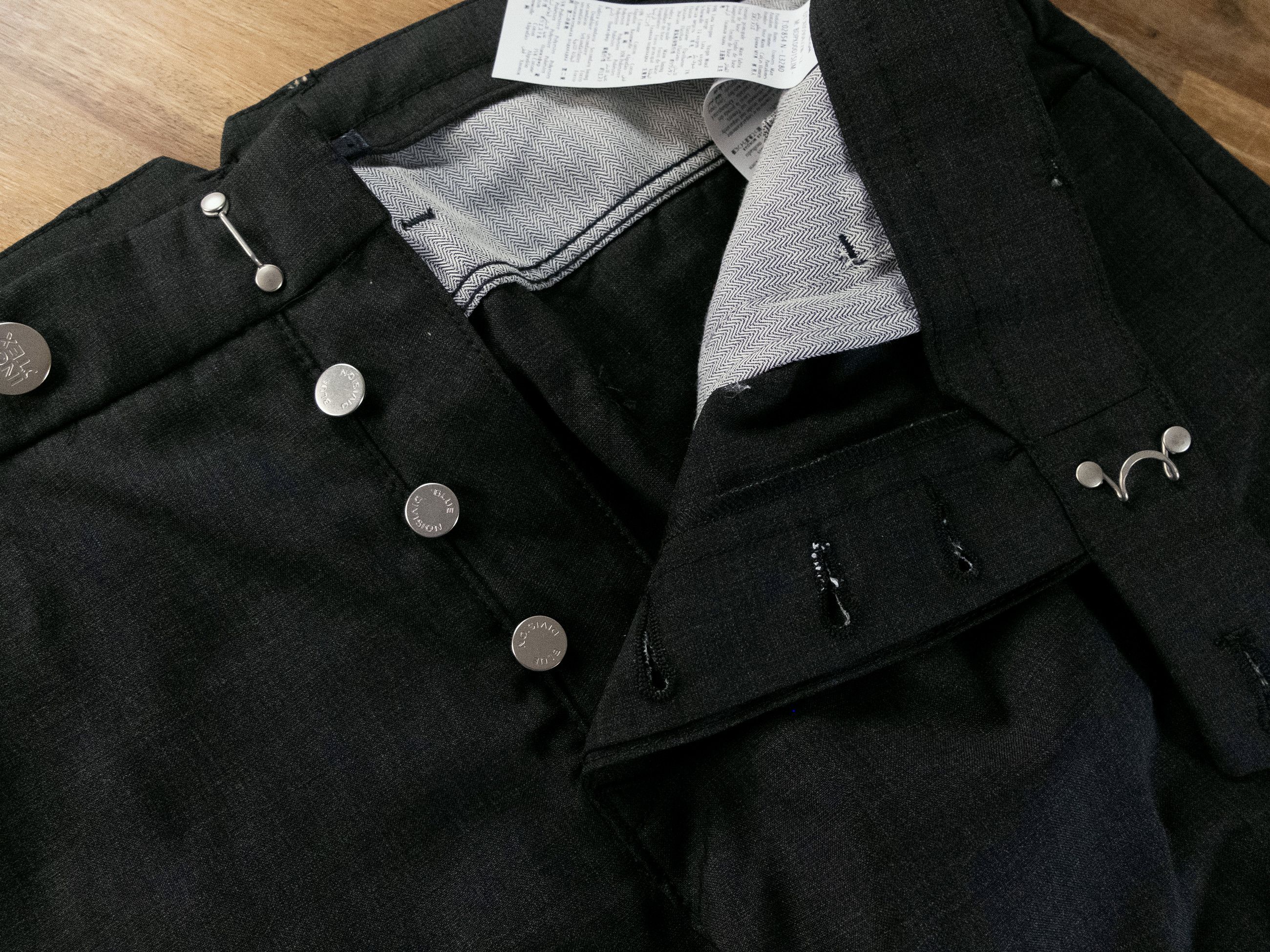 Incotex INCOTEX Blue Division anthracite gray slim fit wool pants 37 Size US 37 - 6 Thumbnail