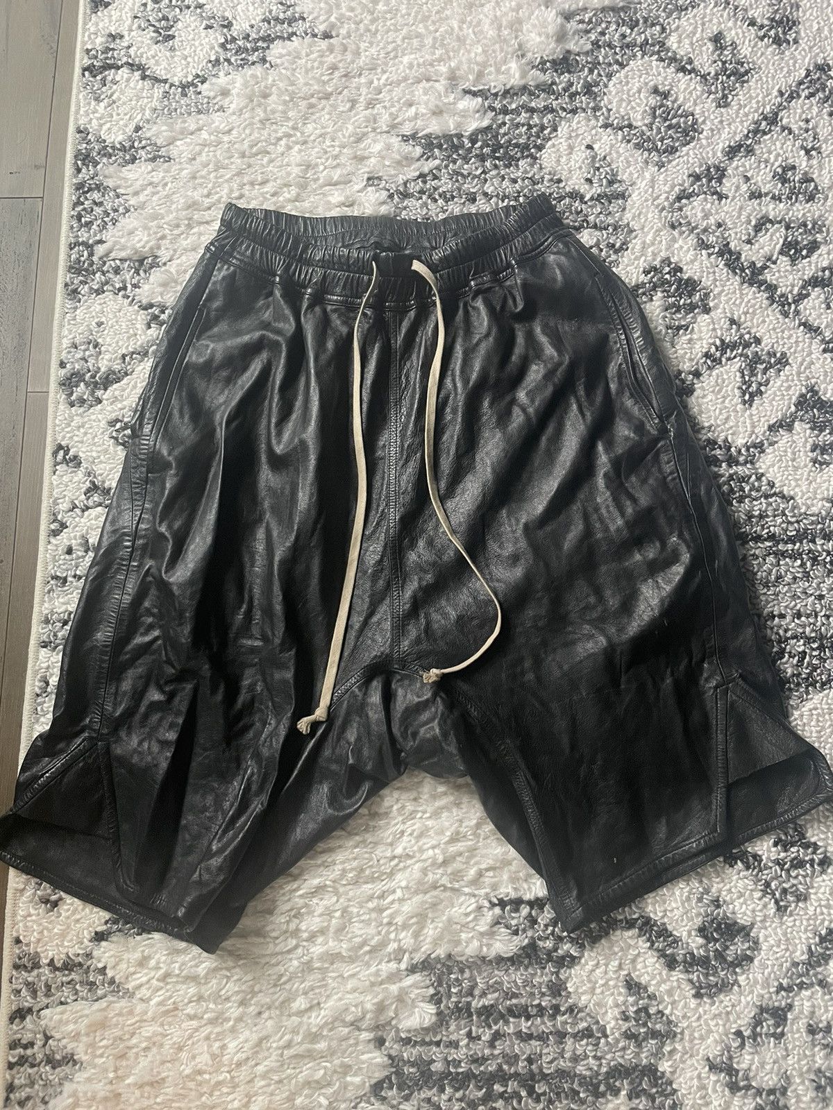 Rick Owens Lamb leather shorts Size US 32 / EU 48 - 1 Thumbnail
