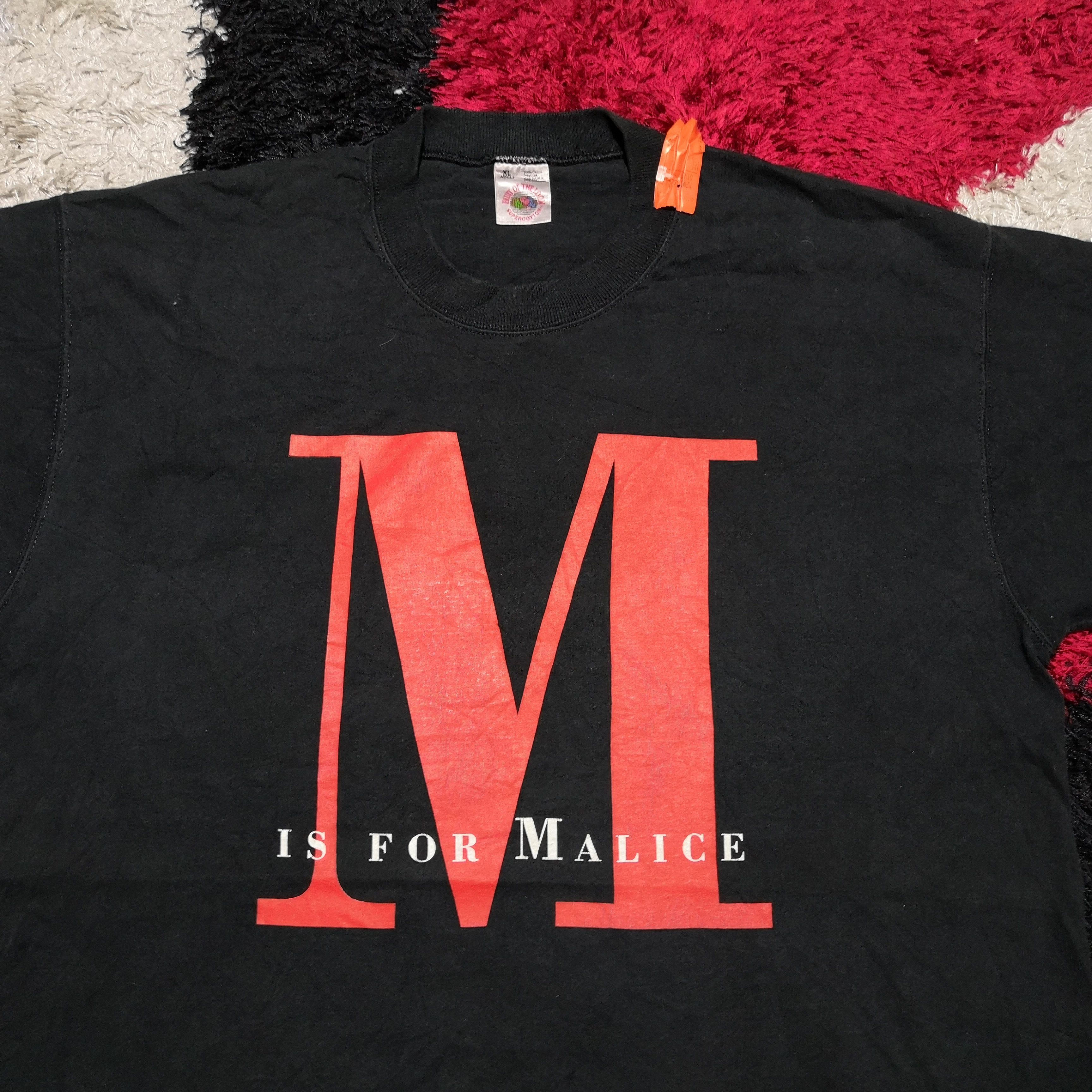 Vintage Vintage 'M' for Malice T-Shirt Novelty by Sue Grafton Tees Size US XL / EU 56 / 4 - 2 Thumbnail
