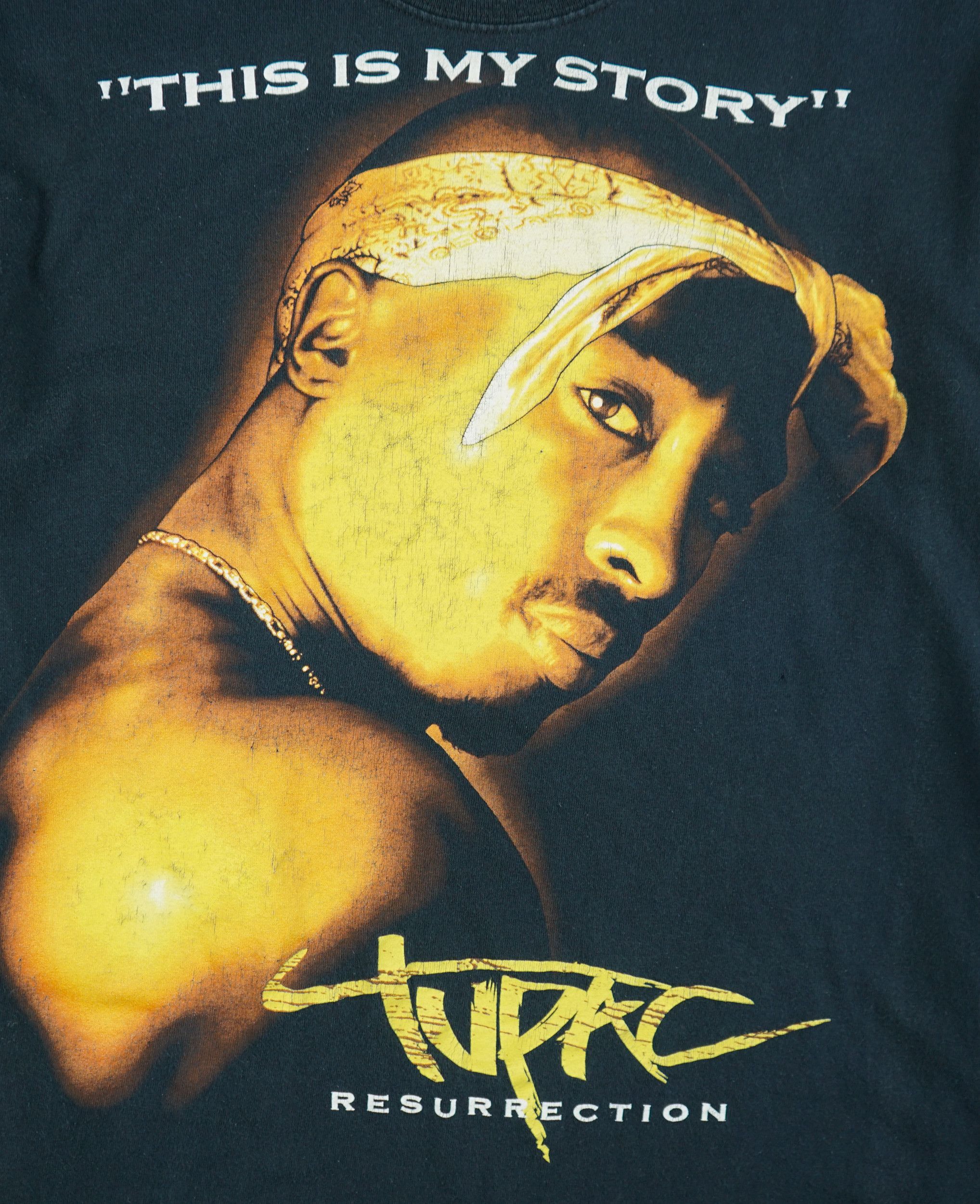 Band Tees × Rap Tees × Vintage Vintage 2000s 2pac Tupac Shakur Resurrection T-Shirt Size US S / EU 44-46 / 1 - 2 Thumbnail