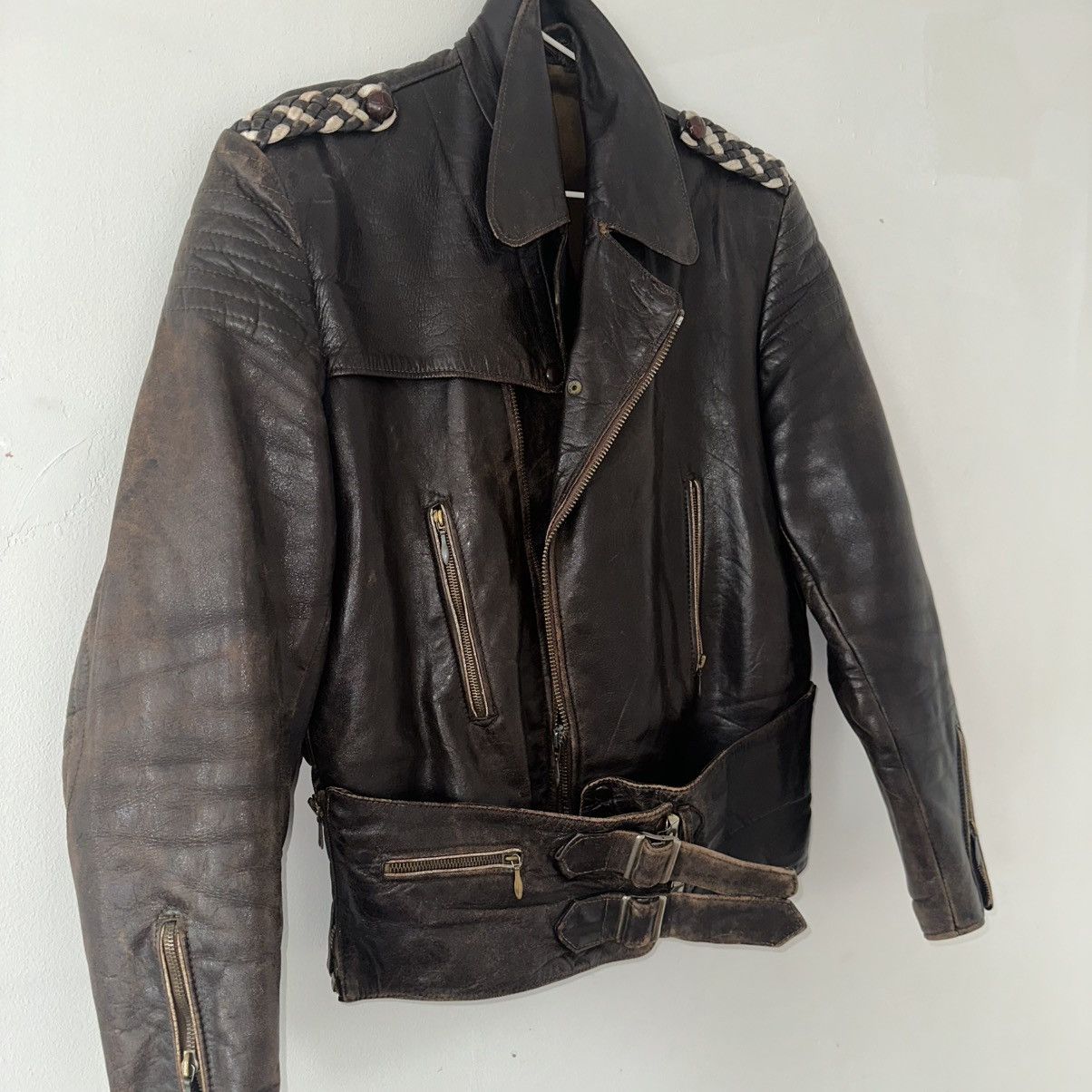 Other 1940s German Leather Biker Jacket ONE-OF-ONE Size US S / EU 44-46 / 1 - 7 Thumbnail