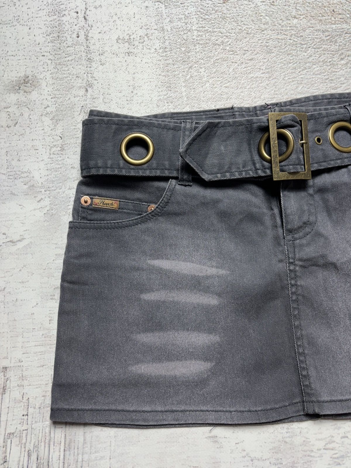 Other Belted vintage mini faded denim skirt Size 27" / US 4 / IT 40 - 3 Thumbnail