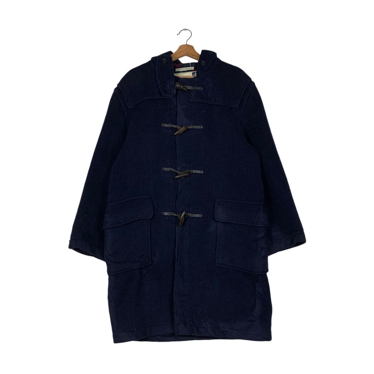 Gloverall GLOVERALL Tartan Lined Hooded Wool Long Coat #1356-C61 Size US M / EU 48-50 / 2 - 1 Thumbnail
