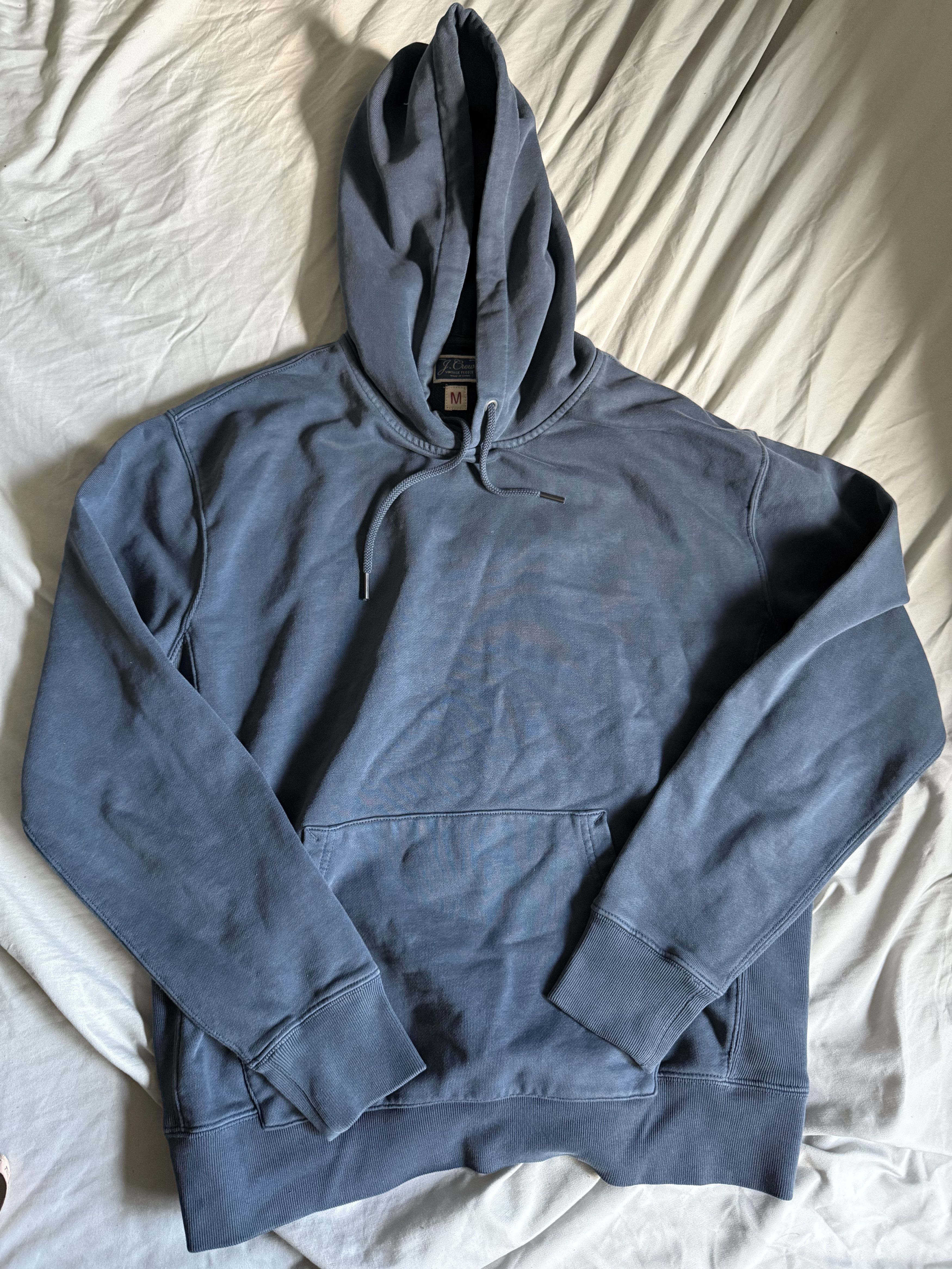 J.Crew J. Crew Garment Dyed French Terry Hoodie Sweatshirt NAVY Size US M / EU 48-50 / 2 - 2 Thumbnail