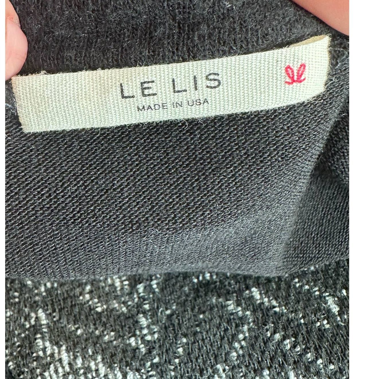 Anthropologie Le Lis black gray chevron knit long sleeves sweater size M Size M / US 6-8 / IT 42-44 - 3 Thumbnail