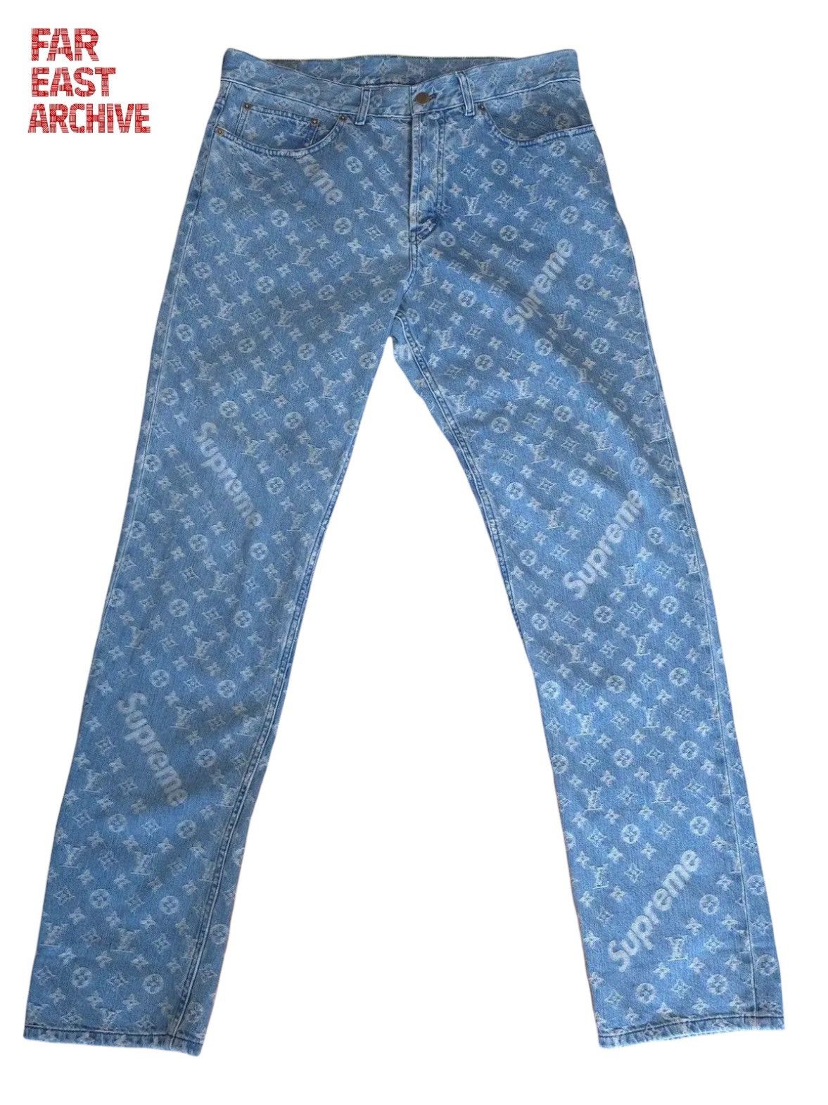 Louis Vuitton × Supreme Louis Vuitton X Supreme Monogram Denim Pants Size US 34 / EU 50 - 1 Thumbnail