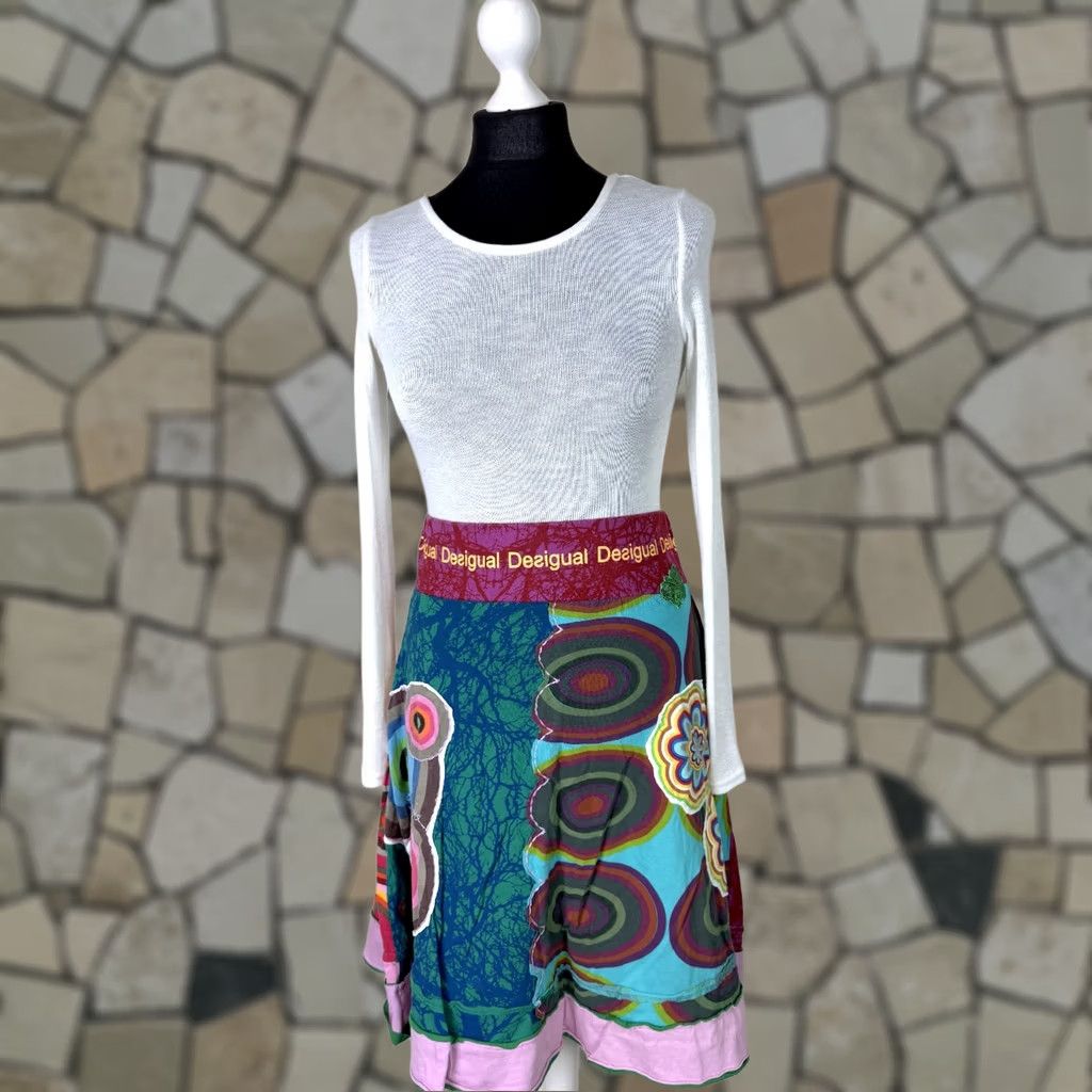 Desigual Desigual Skirt L Womens Multicoloured Knee Length Skirt Size 36" / US 14 / IT 50 - 1 Thumbnail