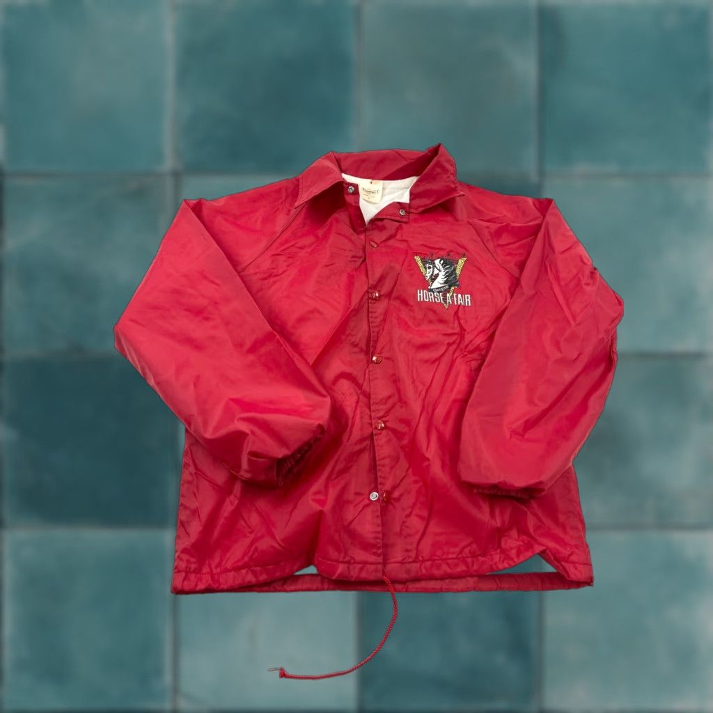 Vintage Auburn Jacket Mens Medium Red 4th Annual Oregon Horse A-Fair Snap Front Size US M / EU 48-50 / 2 - 1 Thumbnail