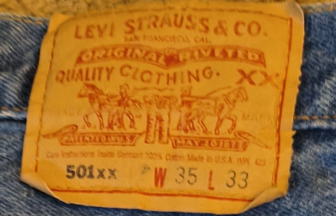 Levi's Vintage Levi's 501 XX 35x33 very rare Selvedge Denim Size US 35 - 3 Thumbnail