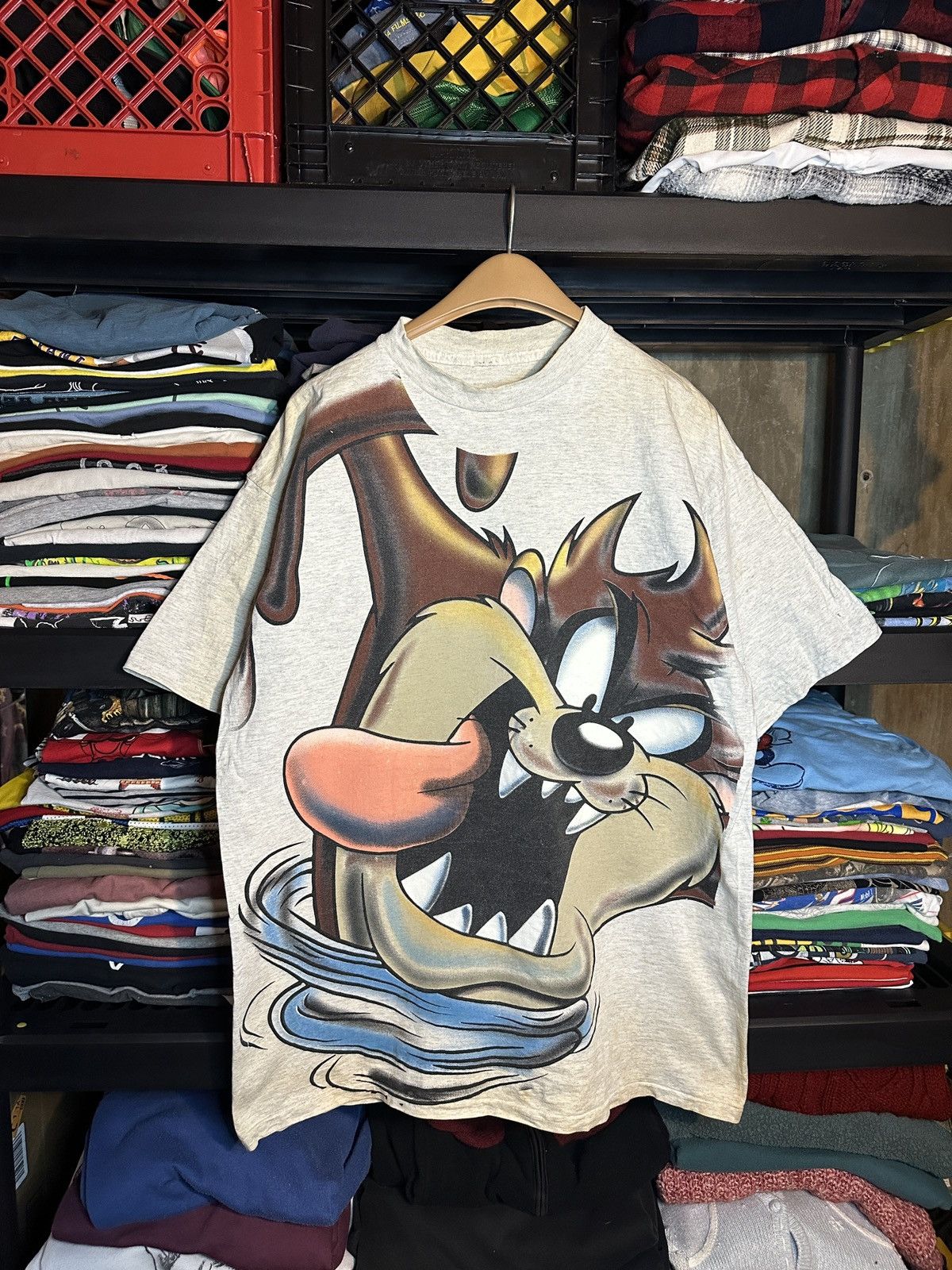 Vintage Vintage 90s Taz AOP Size US XL / EU 56 / 4 - 1 Thumbnail