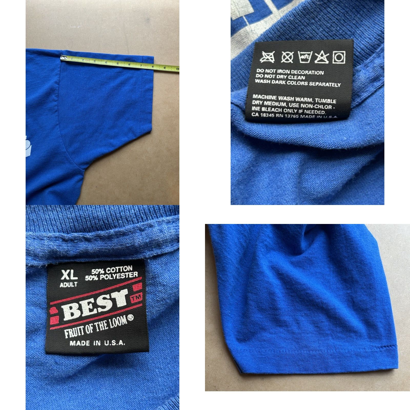 Fruit Of The Loom VINTAGE 90s Keebler Tato Wild Shirt Men XL Blue Double-Sided Knit Cotton 1990s Promotional Keebler Logo USA Men XL Blue Shirt Size US XL / EU 56 / 4 - 10 Thumbnail
