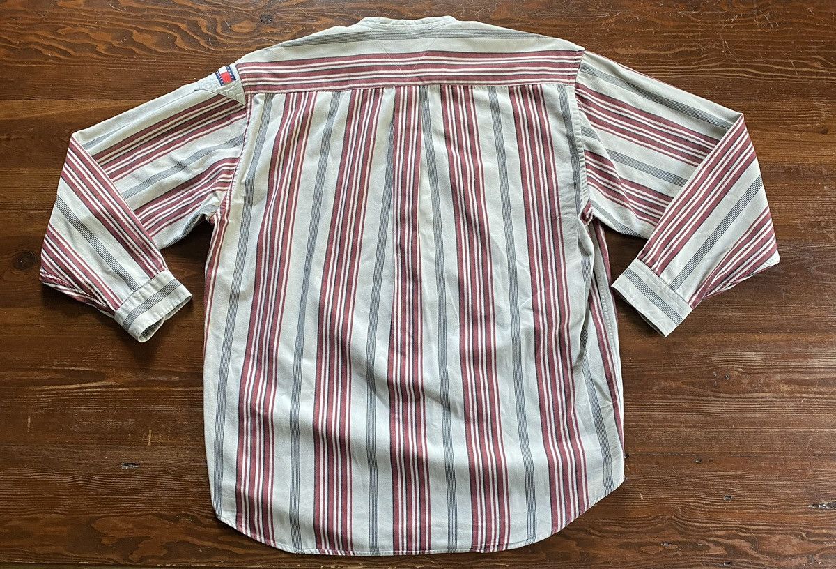 Tommy Hilfiger Vintage 90’s Tommy Hilfiger Motorcycle Standing Collar Shirt Size US XL / EU 56 / 4 - 13 Thumbnail