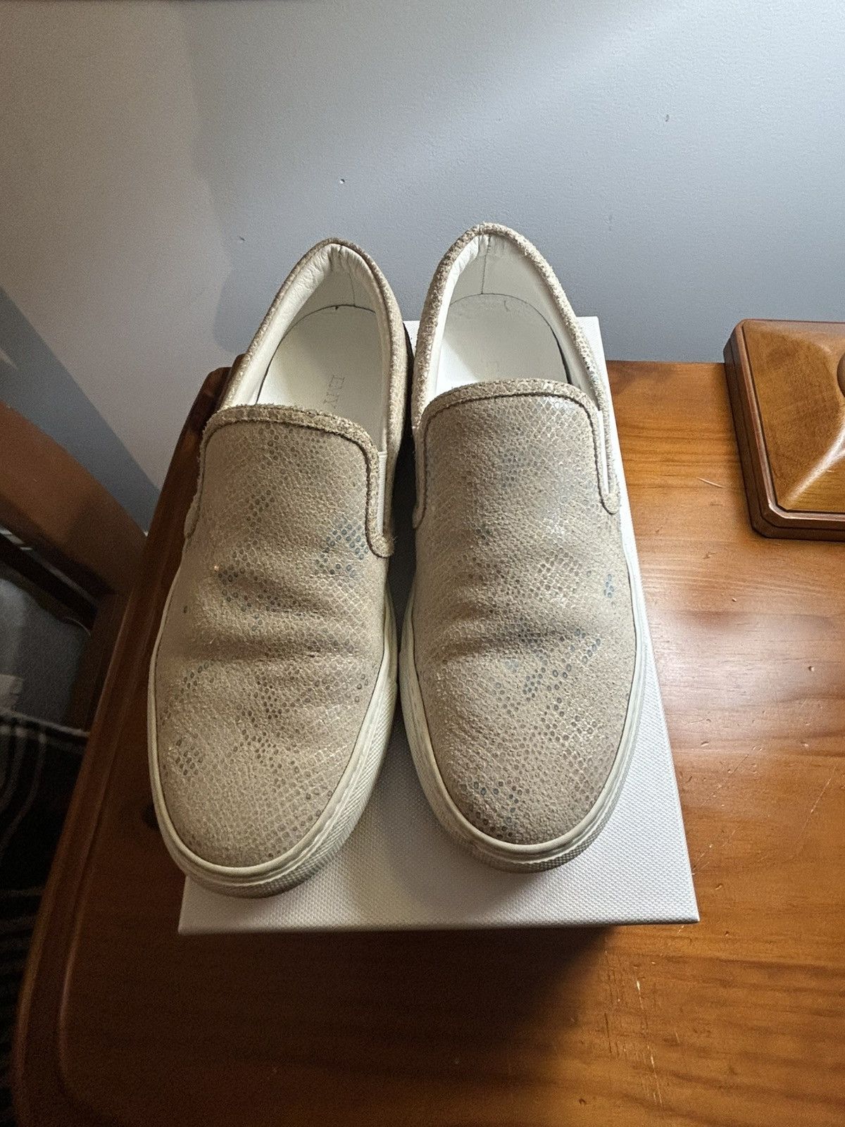 Designer Emy Mack python snakeskin slip-on shoes Size US 6.5 / IT 36.5 - 2 Thumbnail
