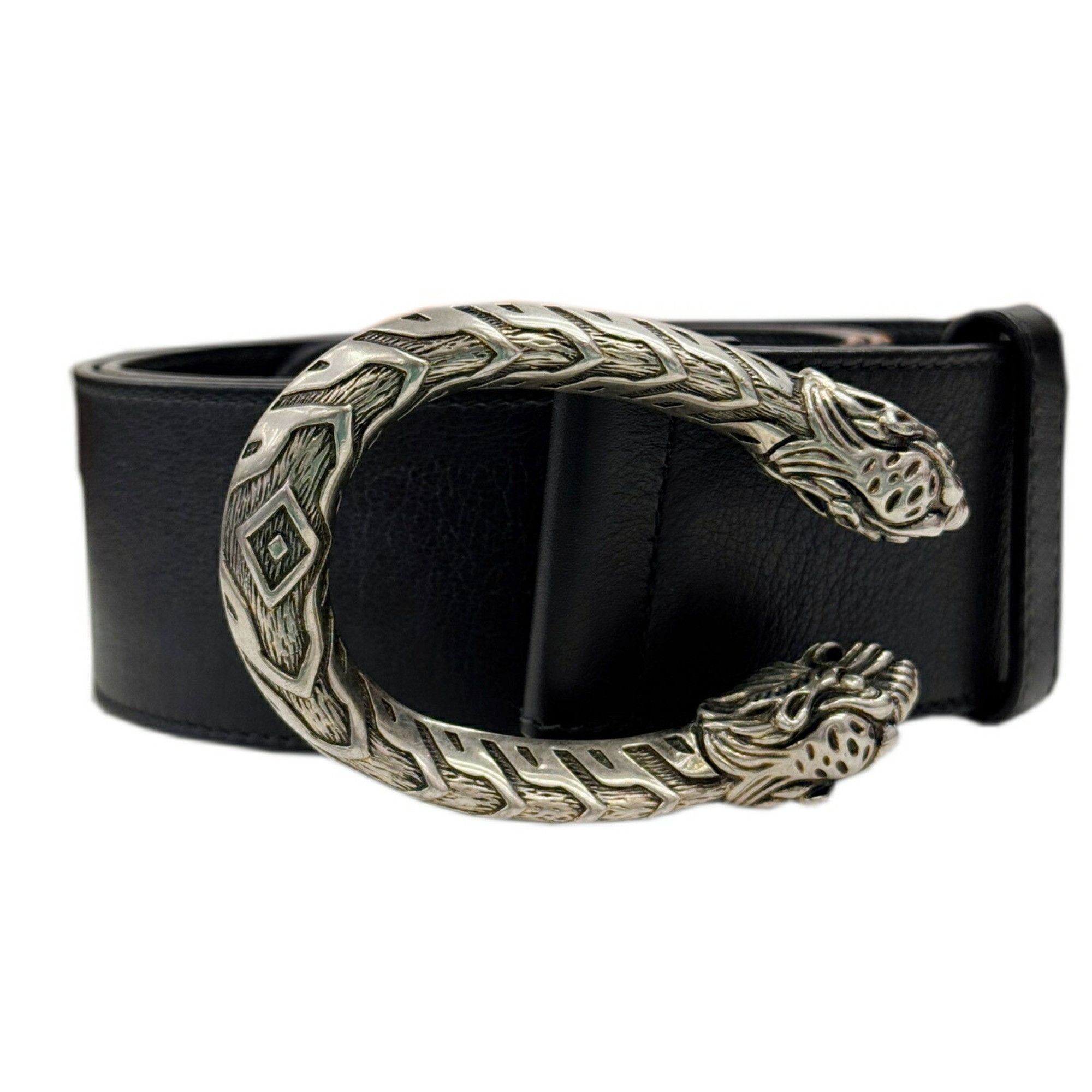 Gucci GUCCI Dionysus Leather Belt 400592 Black 85cm Men's Gorgeous Size ONE SIZE - 1 Thumbnail