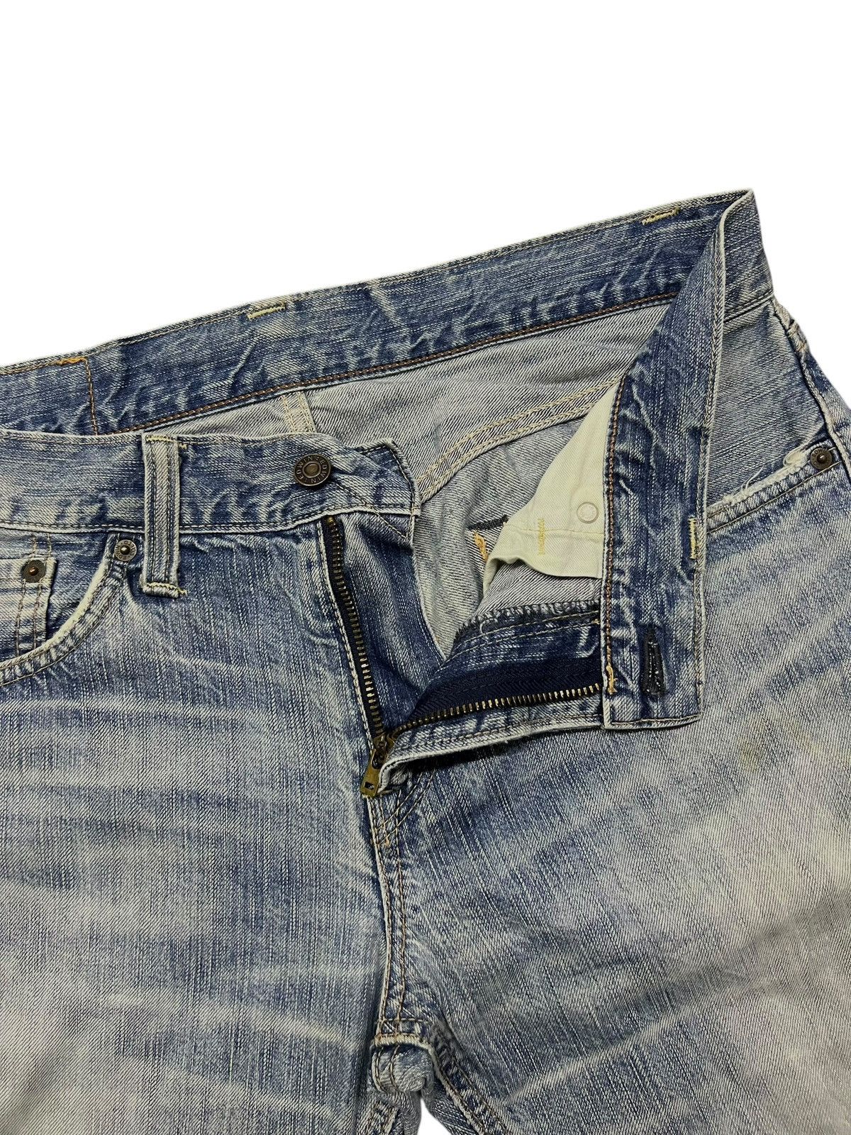 Edwin Vintage Edwin 502 RV - Faded Light Blue Wash, Distressed Size US 35 - 9 Thumbnail