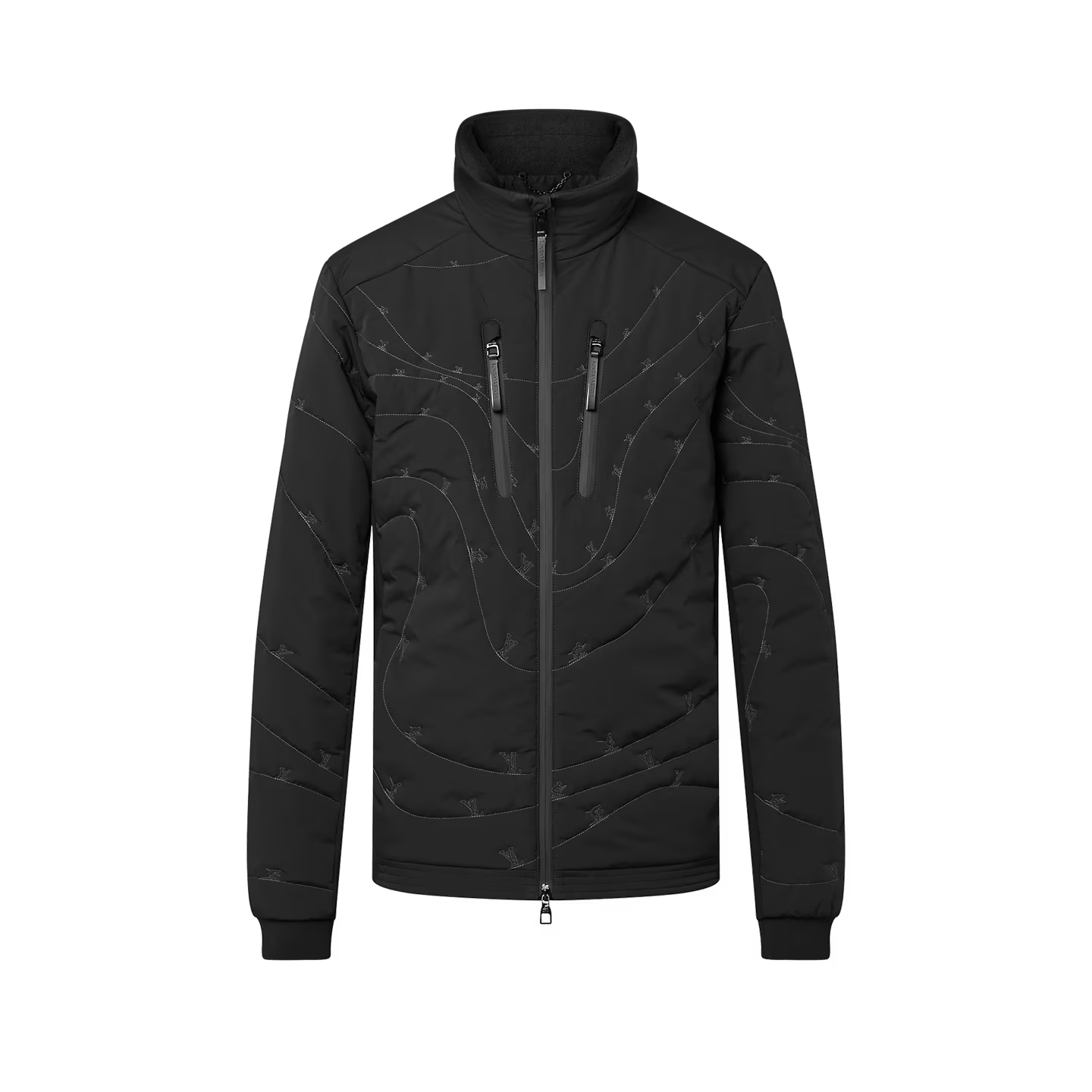 Louis Vuitton LOUIS VUITTON JACKET LEATHER MONOGRAM VARSITY DENIM ...