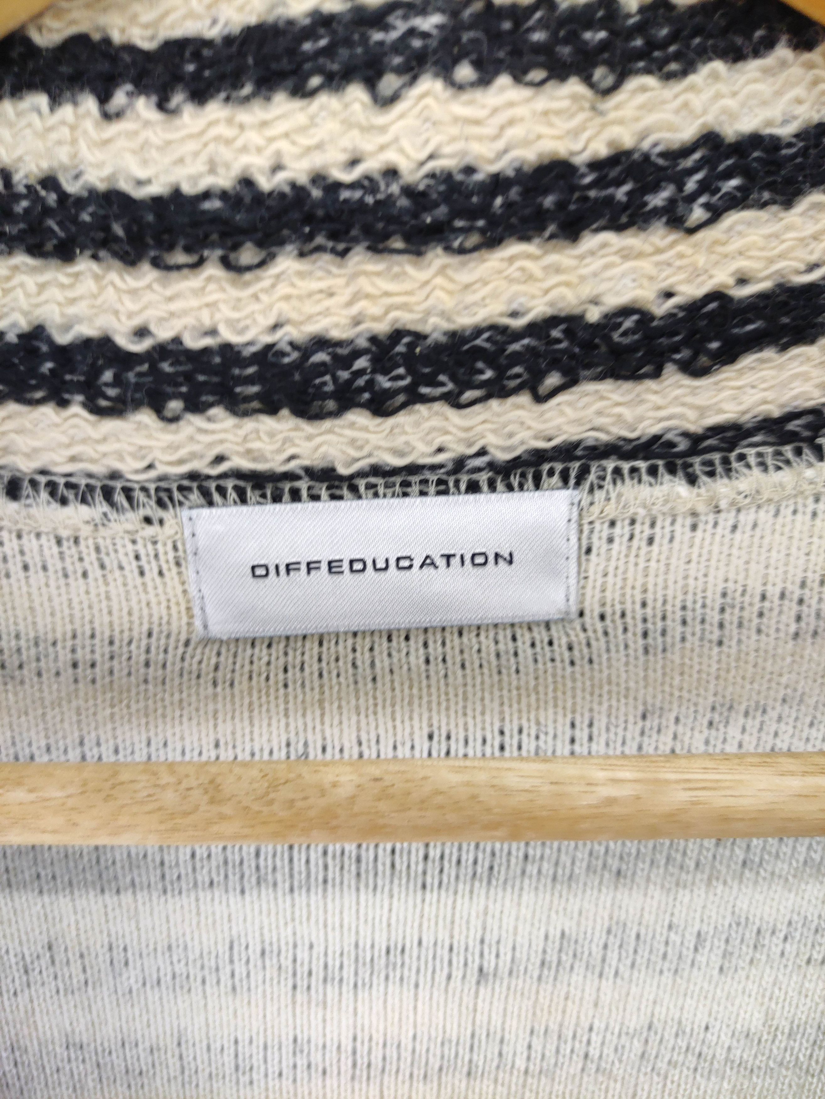 Japanese Brand Vintage Diffeducation Shawl Collar Stripe Cardigan Size M / US 6-8 / IT 42-44 - 2 Thumbnail