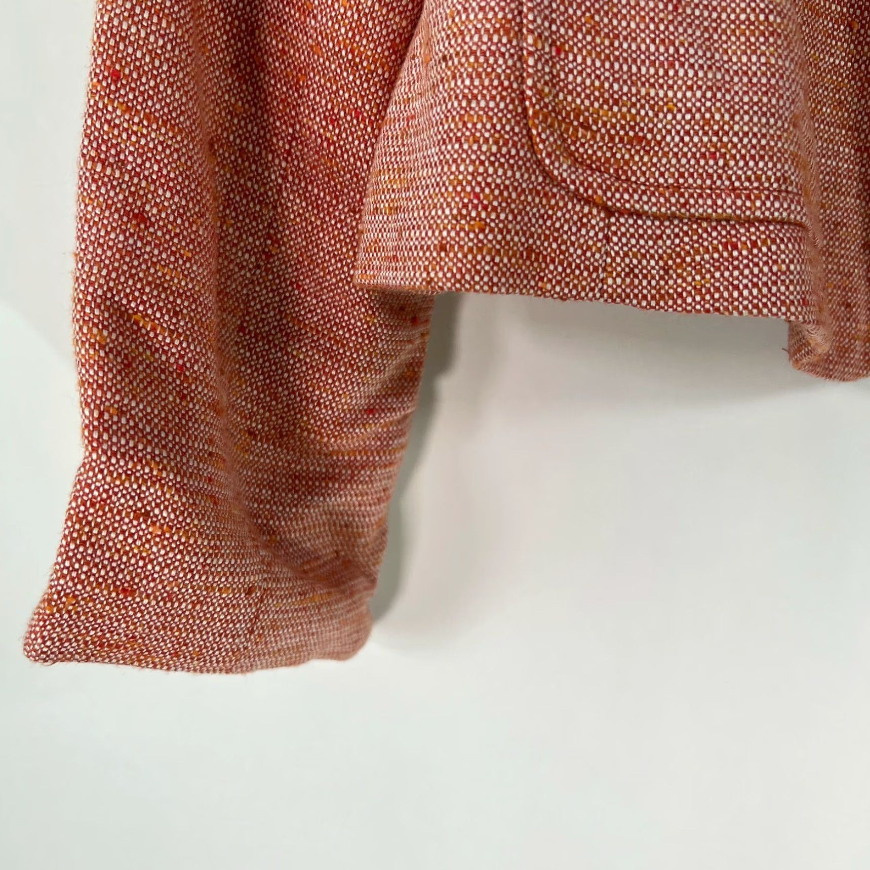 Vintage VINTAGE Valerie Stevens Womens Blazer Jacket Size 14 Long Sleeve Orange Solid Casual Autumn Winter Size XL / US 12-14 / IT 48-50 - 6 Thumbnail