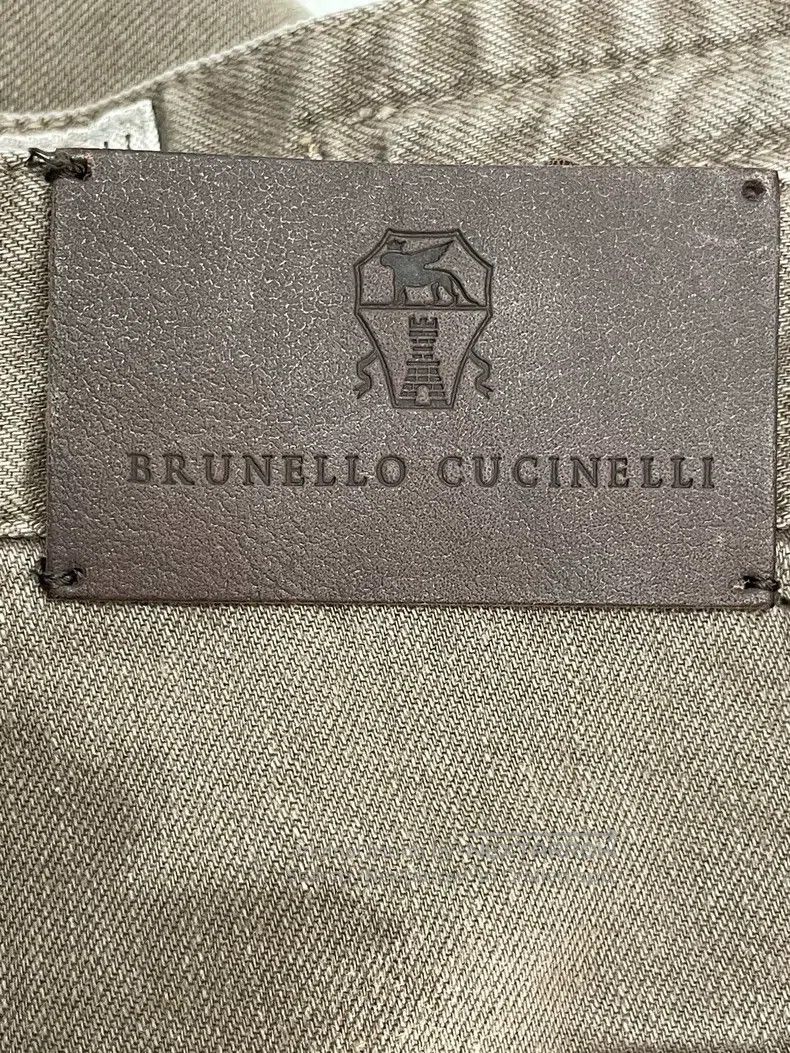 Brunello Cucinelli Brunello Cucinelli Khaki Beaded Cotton Casual Pants Size 27" / US 4 / IT 40 - 8 Thumbnail