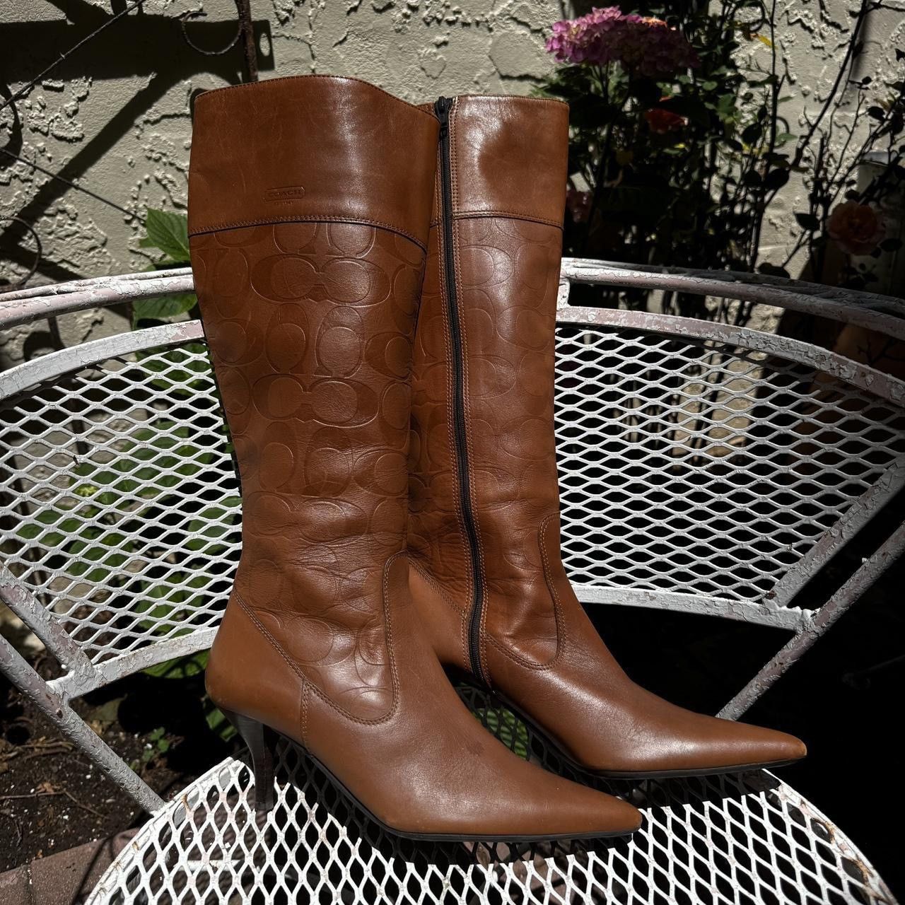 Coach Vintage Coach Embossed Leather Boots Size US 9.5 / IT 39.5 - 2 Thumbnail