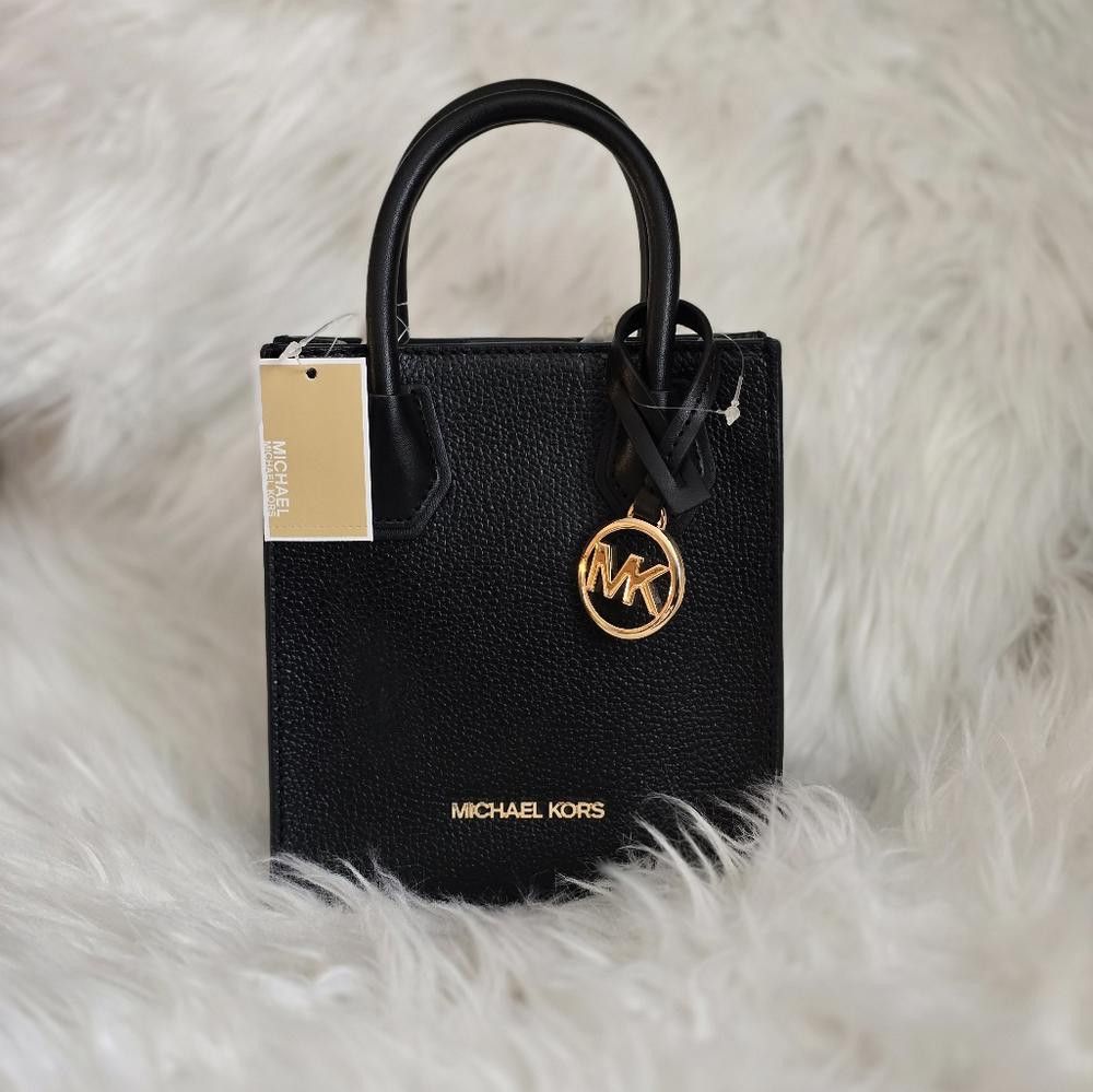 Michael Kors Mercer Extra-Small Pebbled Leather Crossbody Bag Size ONE SIZE - 1 Thumbnail