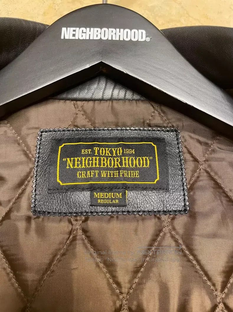 Neighborhood Neighborhood Sheepskin jacket, motorcycle, jacket, leather Size US M / EU 48-50 / 2 - 7 Thumbnail