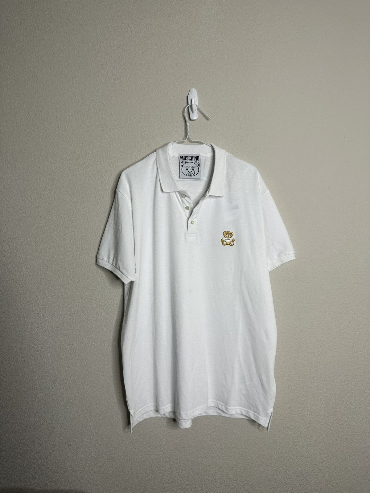 Moschino Moschino Couture Milano Teddy Bear Logo Polo Shirt Size US L / EU 52-54 / 3 - 1 Thumbnail