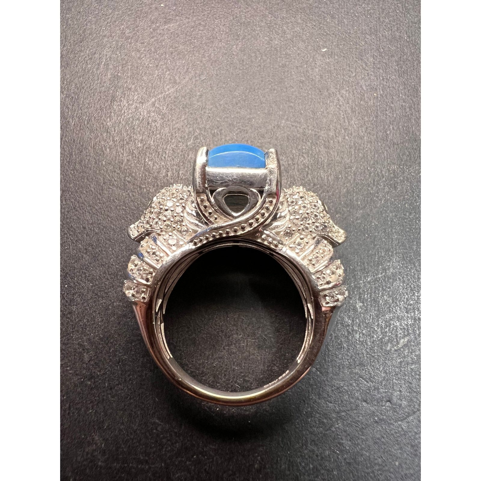 Other NEW Ceruleite and zircon seahorse ring in 925 silver size 8 Size ONE SIZE - 15 Thumbnail