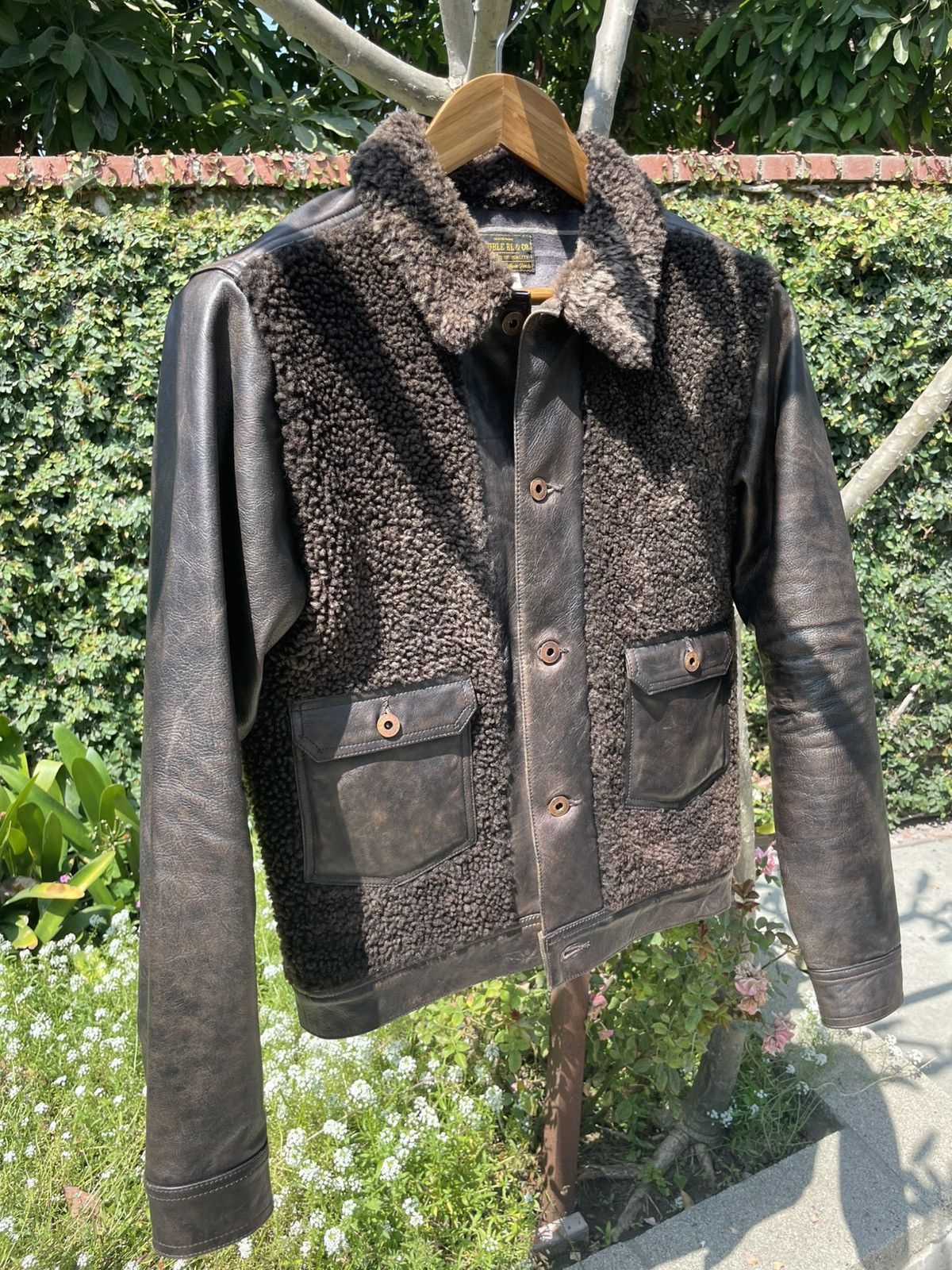 RRL Ralph Lauren RRL Ralph Lauren Shearling Leather Grizzly Jacket XS Brown Size US XS / EU 42 / 0 - 8 Thumbnail