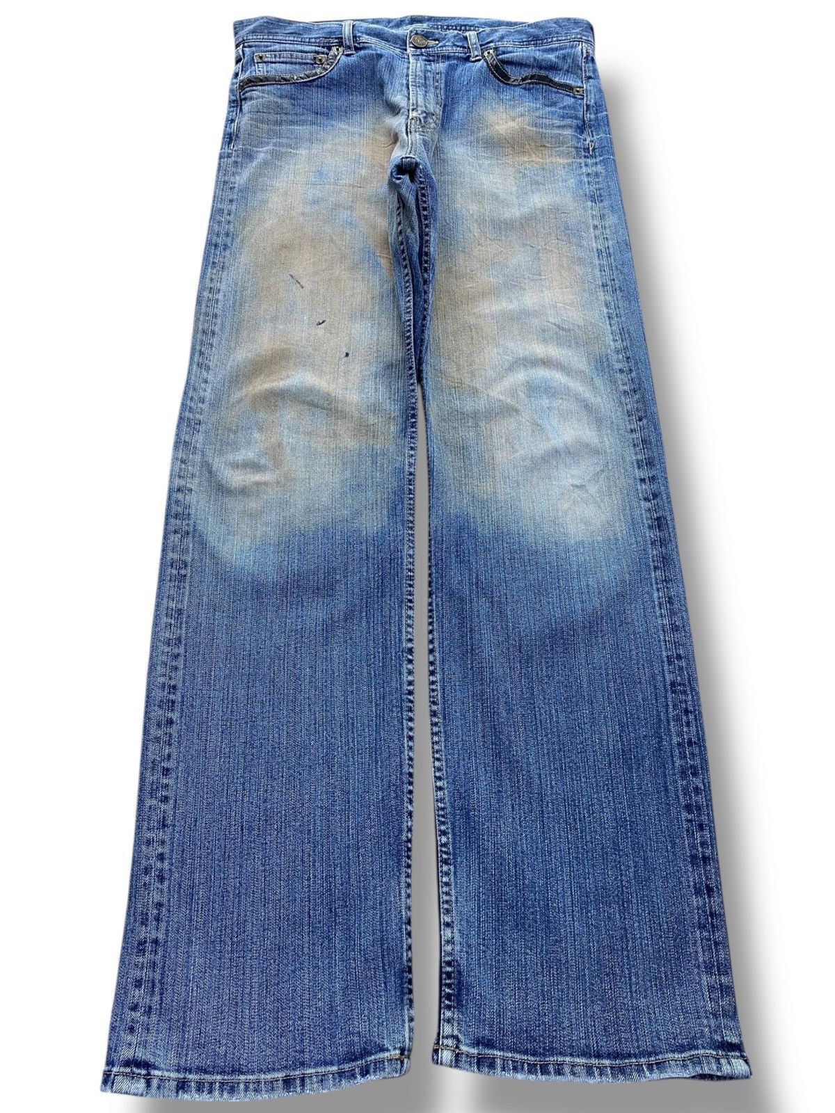 Japanese Brand Japanese Brand Mud Wash Style Straight Leg Jeans Size US 34 / EU 50 - 1 Thumbnail