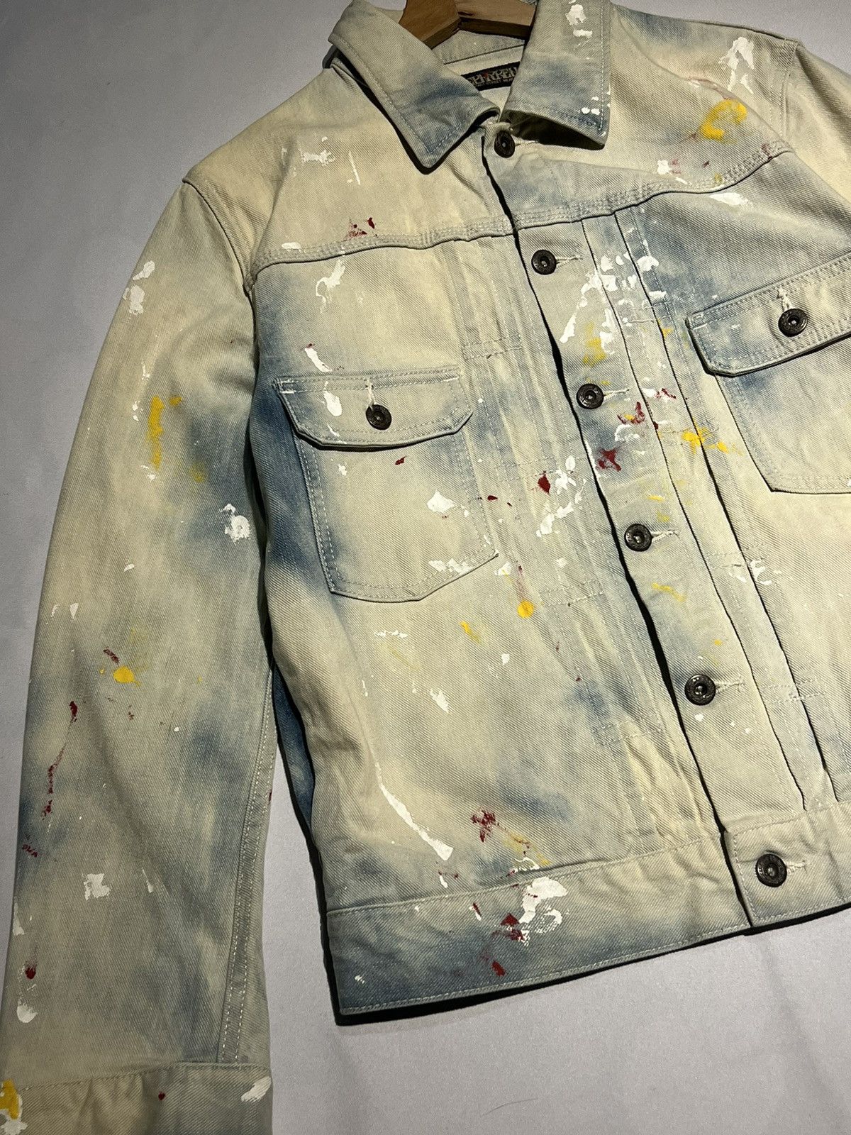 Japanese Brand × Zephyr JAPANESE BRAND, ZEPHYREN DENIM DISTRESSED JACKET Size US M / EU 48-50 / 2 - 5 Thumbnail