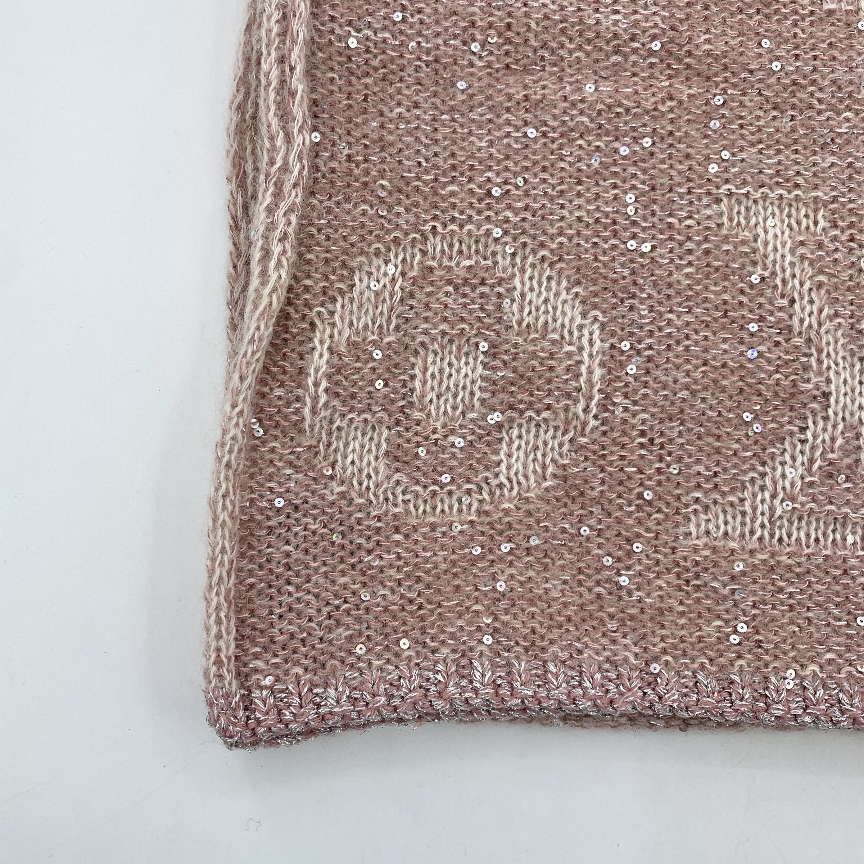 Louis Vuitton LV Logo Sequin Scarf Pink (182cm×30cm) Size ONE SIZE - 4 Thumbnail