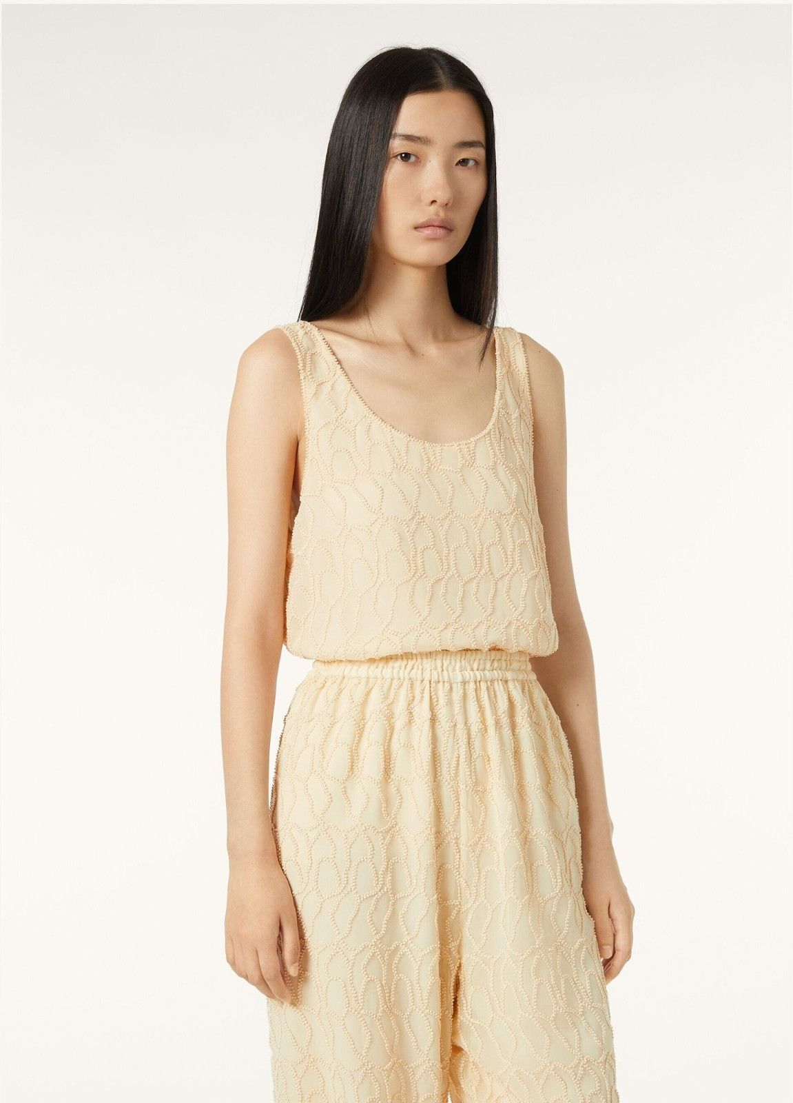 Loro Piana o1srvl11e0526 FAP3098 Paola Tank Top in Beige Size S / US 4 / IT 40 - 6 Thumbnail