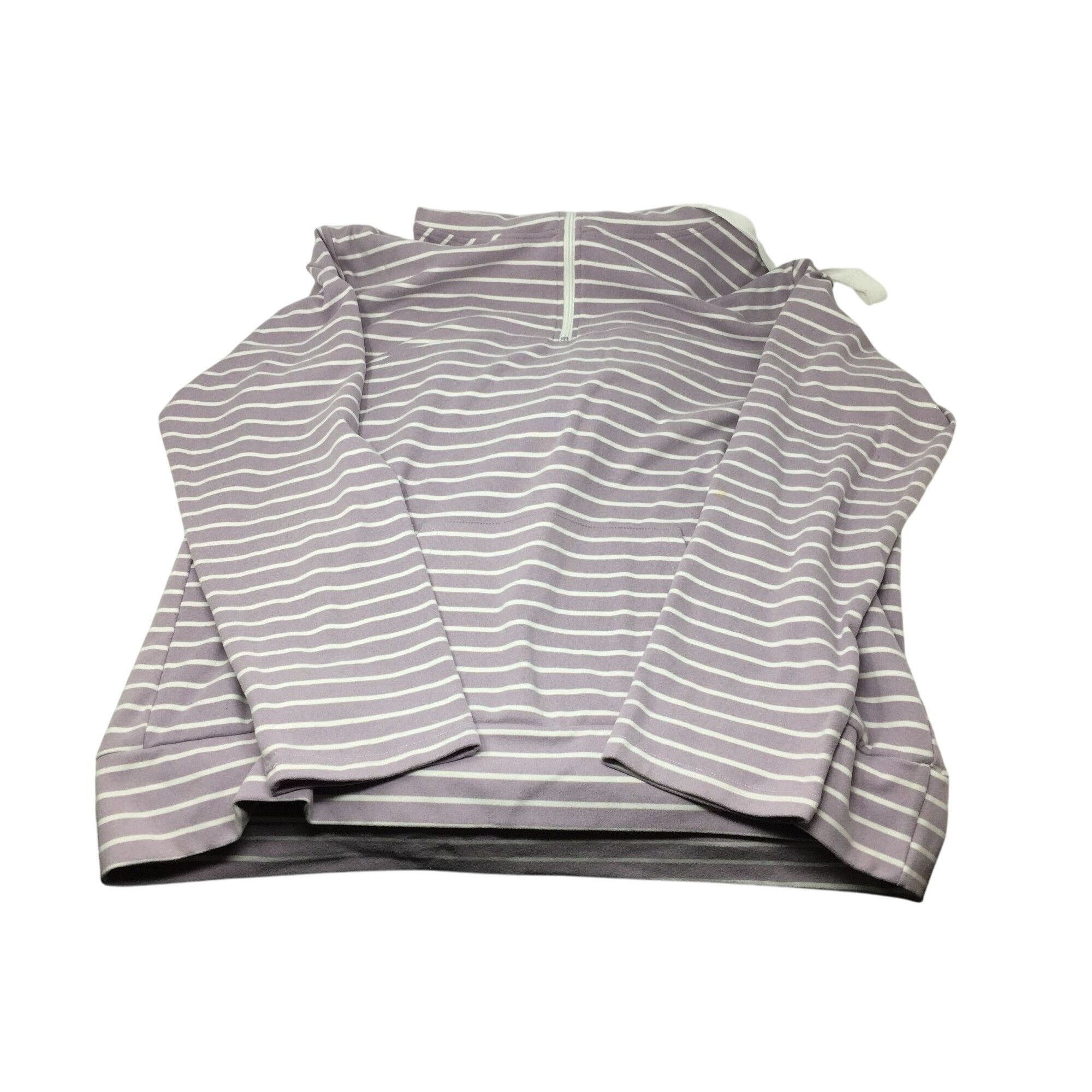 Other Ninexis Womens Purple and White Striped Hoodie Size 2X Size XXL / US 16-18 / IT 52-54 - 2 Thumbnail