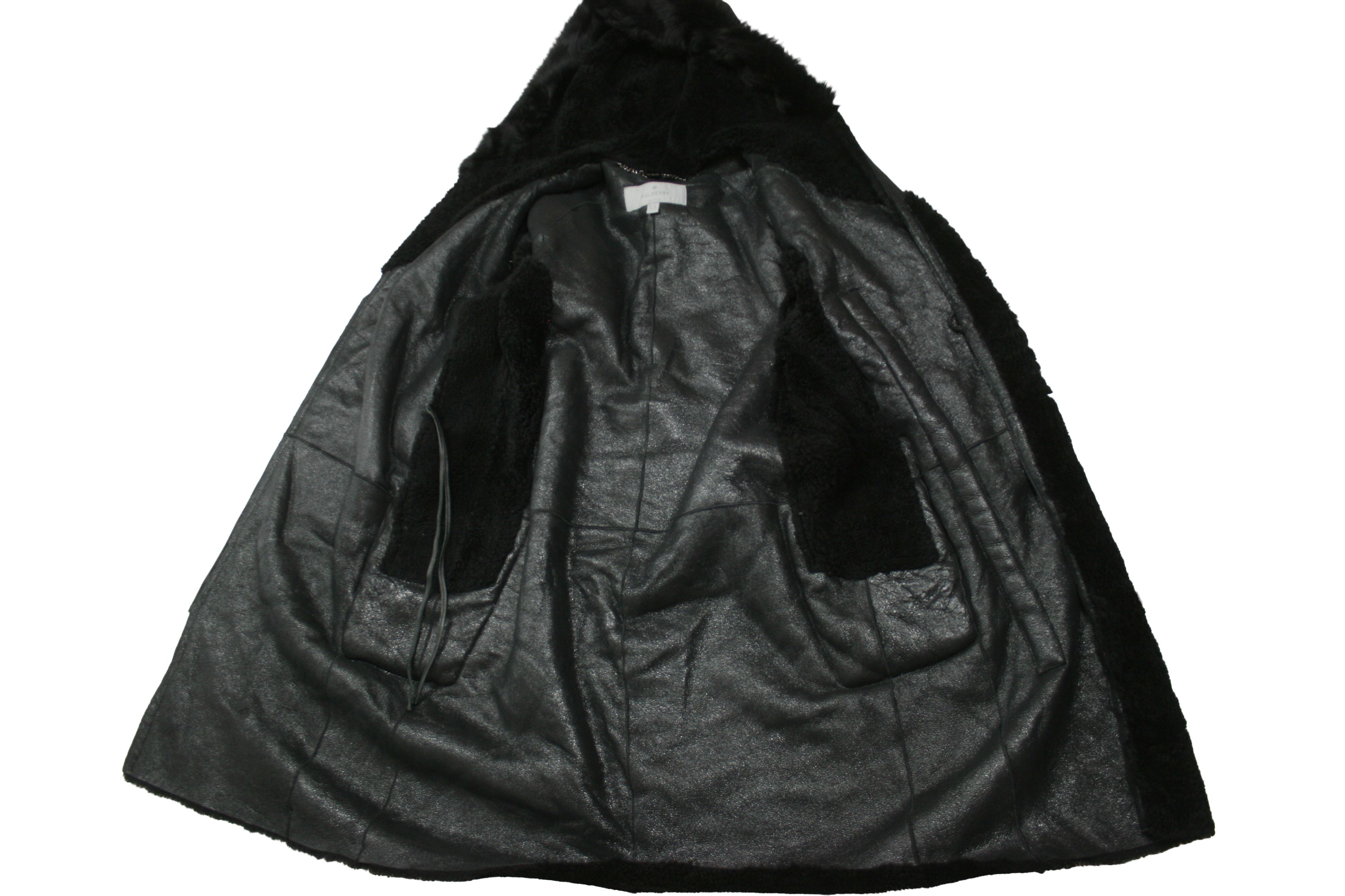 Mulberry Sheepskin Leather Sheerling Overcoat Size S / US 4 / IT 40 - 10 Thumbnail