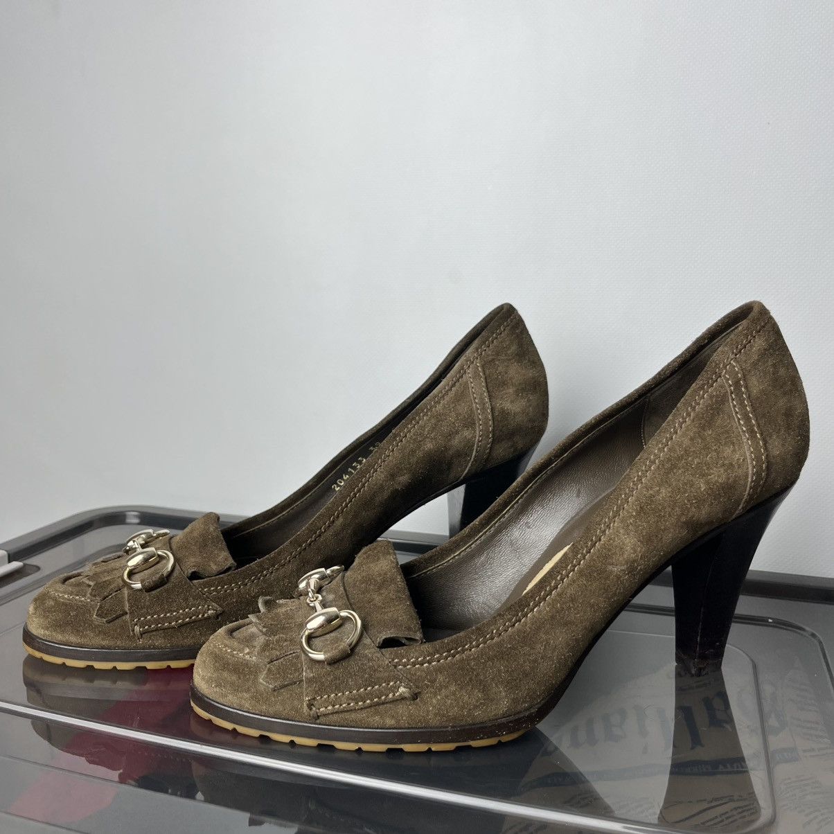 Gucci Vintage Gucci Women’s Brown Horse Bit Heels Size US 9 / IT 39 - 3 Thumbnail