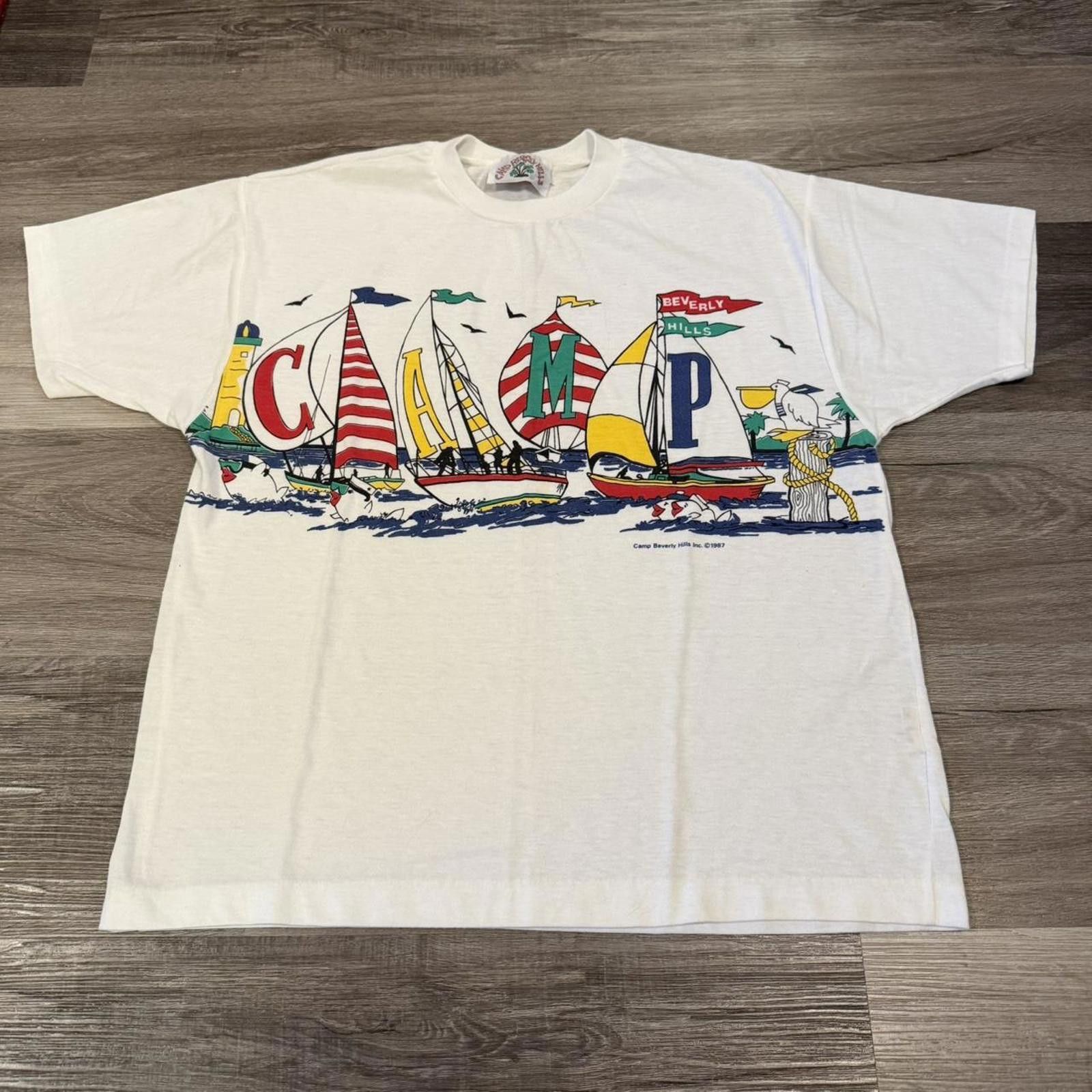 Other Vintage camp Beverly Hills t shirt 1987 boats sailing Size US M / EU 48-50 / 2 - 3 Thumbnail