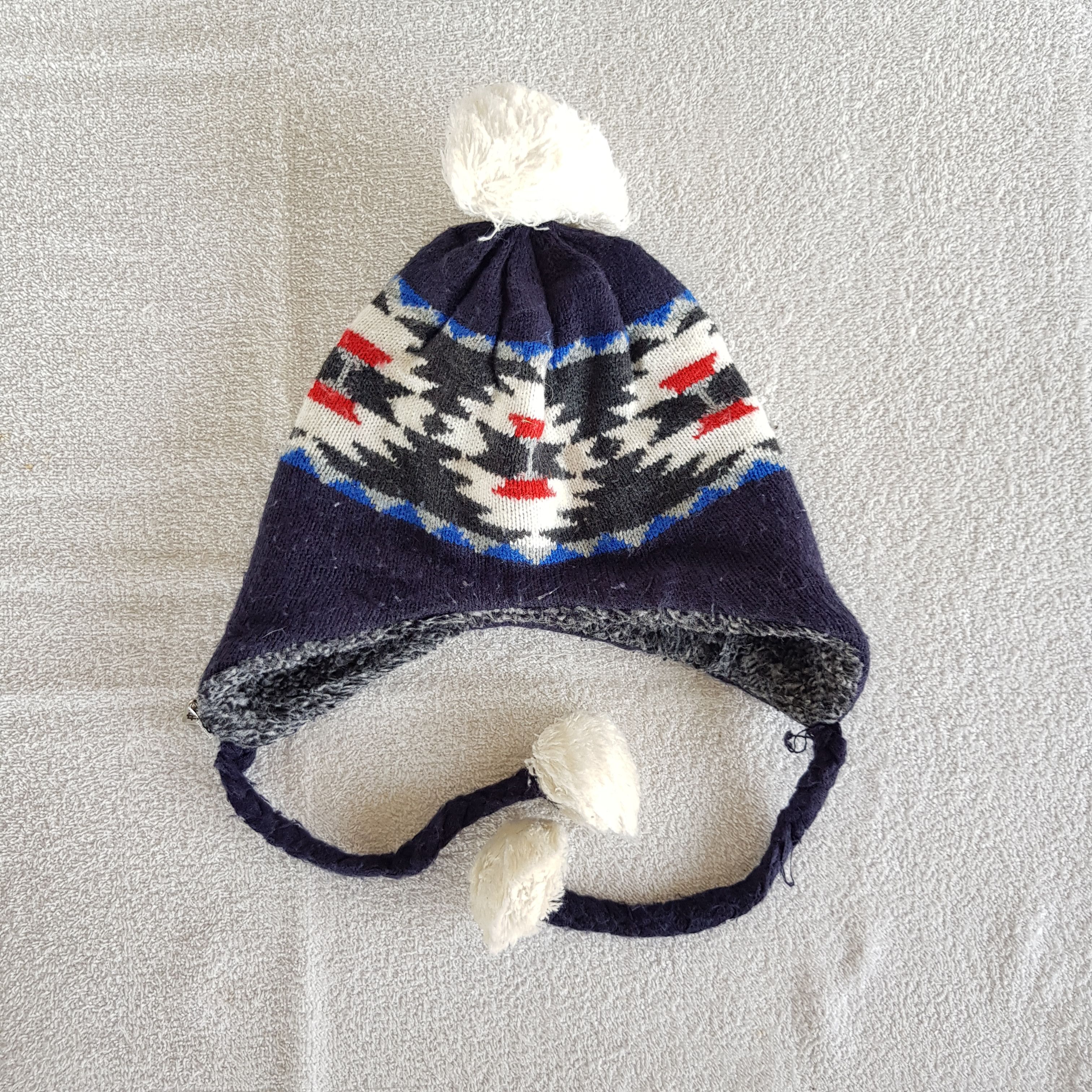 Vintage Vintage Navajo Beanie Y2K Aztec Earflap Snow Caps Hats Size ONE SIZE - 6 Thumbnail