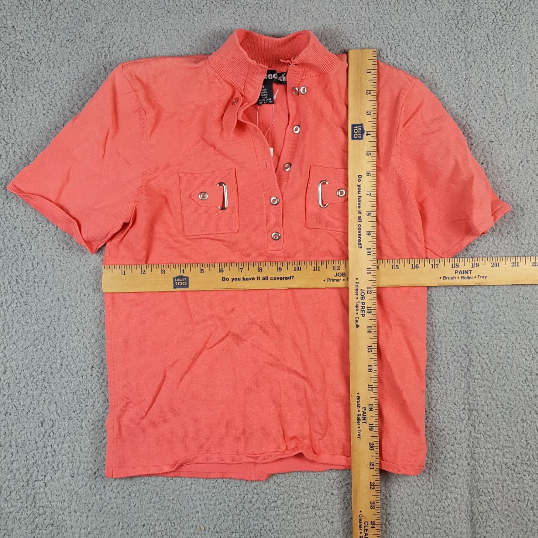 Vintage VINTAGE Jamie Sadock Golf Polo Shirt Women's Size Medium Pink Button Loop Collar Short Sleeve Pocket 90s Retro Size M / US 6-8 / IT 42-44 - 6 Thumbnail