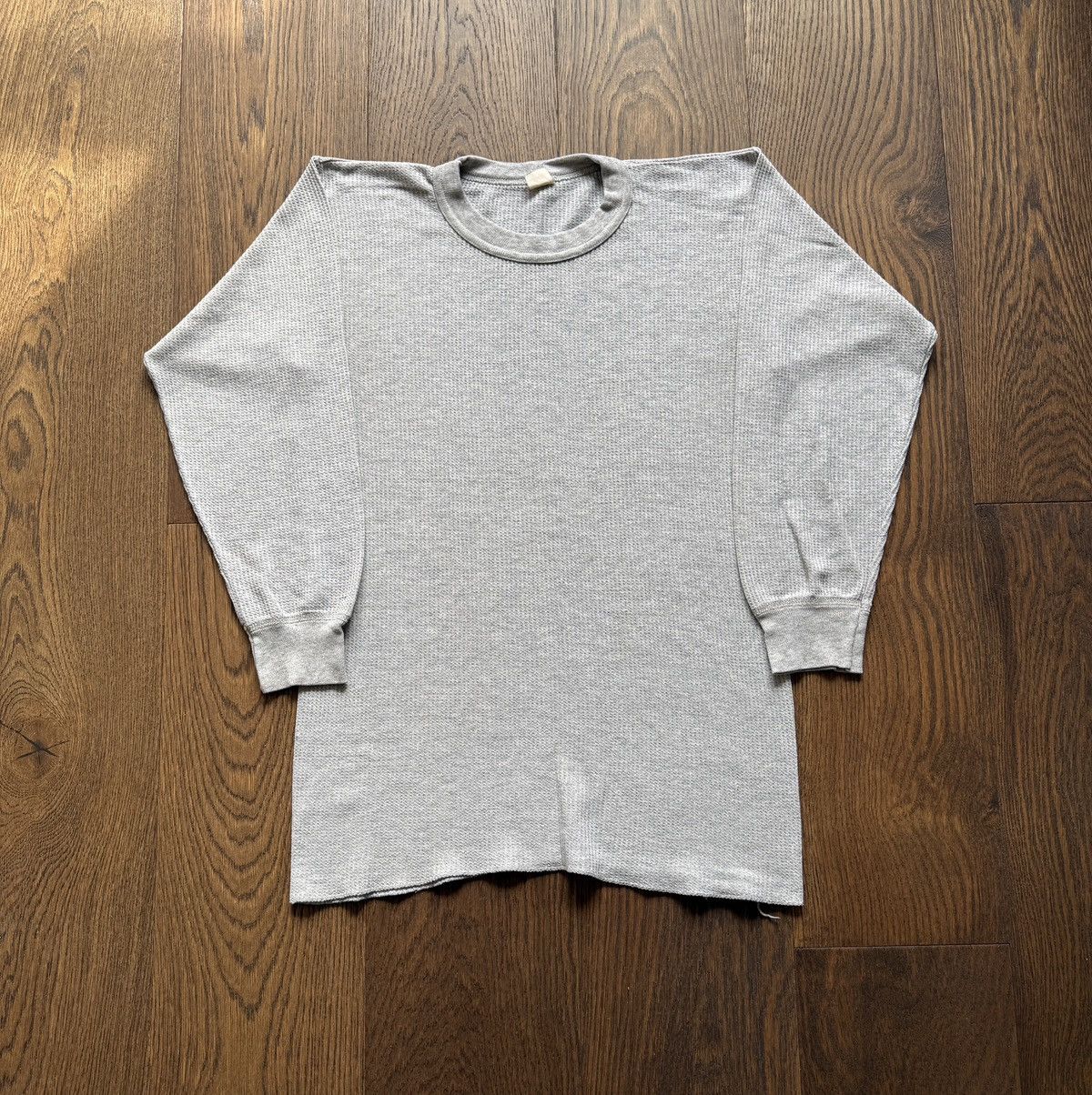 Vintage 80s Waffle Knit Thermal Shirt