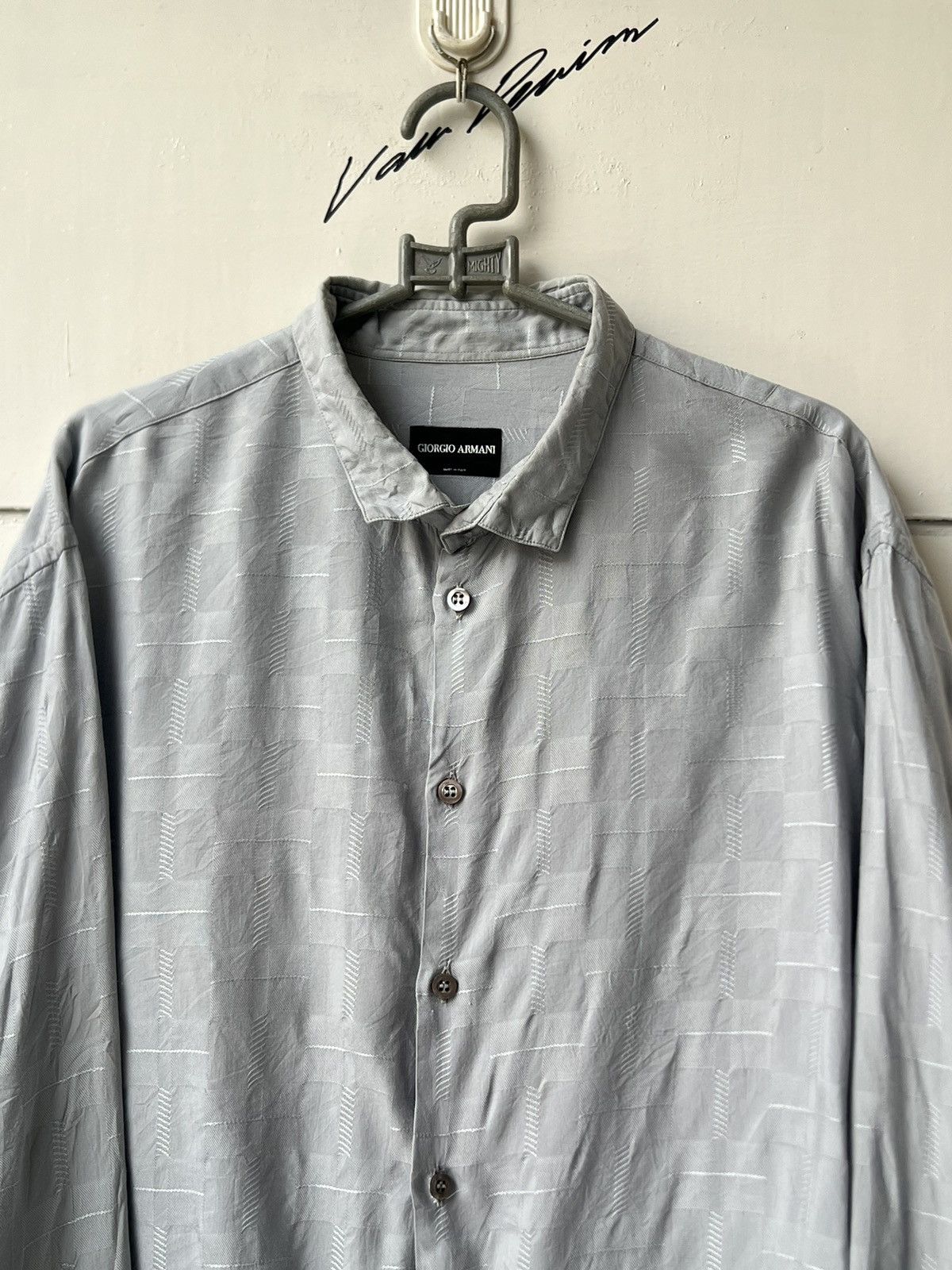 Giorgio Armani GIORGIO ARMANI Grey Shirt Size US L / EU 52-54 / 3 - 3 Thumbnail