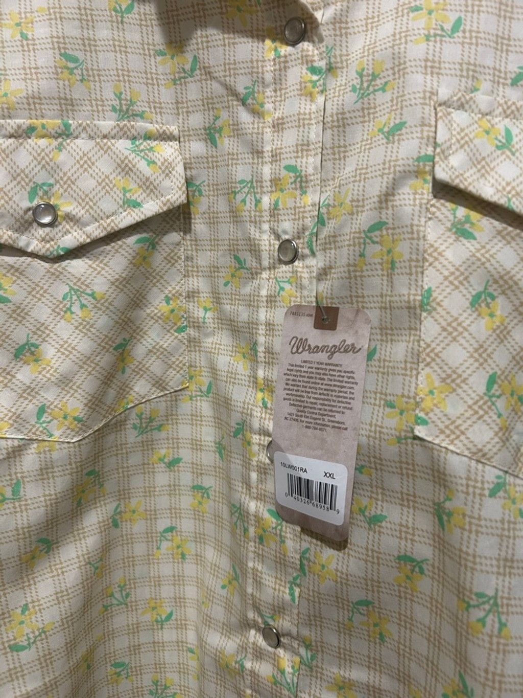 Wrangler Women's Wrangler Plaid Floral Button Down Shirt Plus XXL Size XXL / US 16-18 / IT 52-54 - 3 Thumbnail