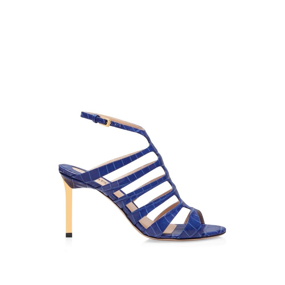 Tom Ford o1loc1c0425 W3490 Carine Mid Heel Sandals in Blue Size US 9 / IT 39 - 1 Preview