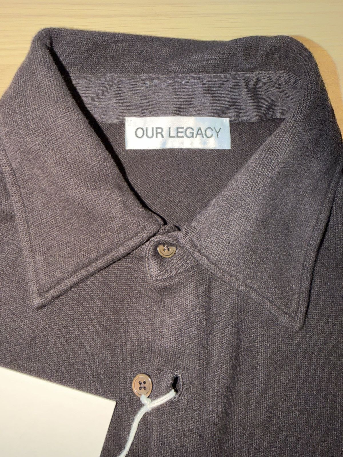 Our Legacy Our Legacy Recovery Shirt Deep Brown Fuzzy Fleece Size 50 Size US L / EU 52-54 / 3 - 6 Thumbnail