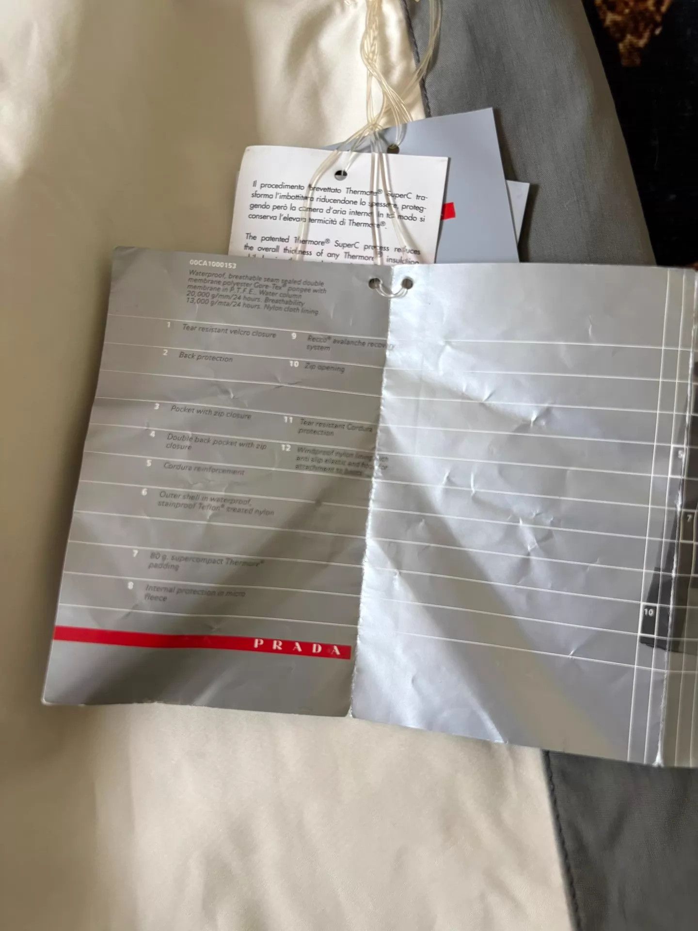 Prada Prada Sport Vintage Gore-Tex Gray-White Snow Pants Size 52 Size US 36 / EU 52 - 6 Thumbnail