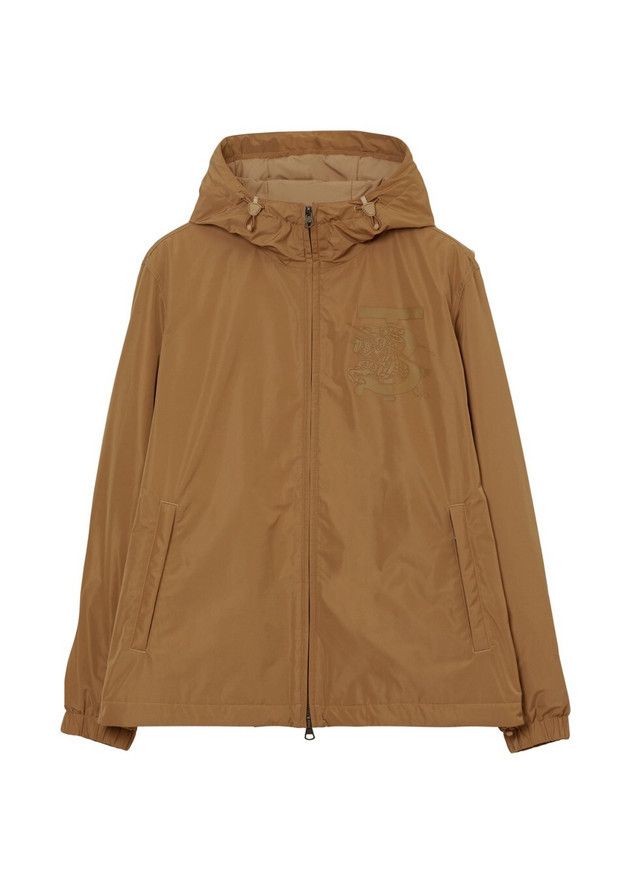 Burberry o1srvl11e0724 Monogram Taffeta Hooded Jacket in Camel Size US XXL / EU 58 / 5 - 1 Thumbnail