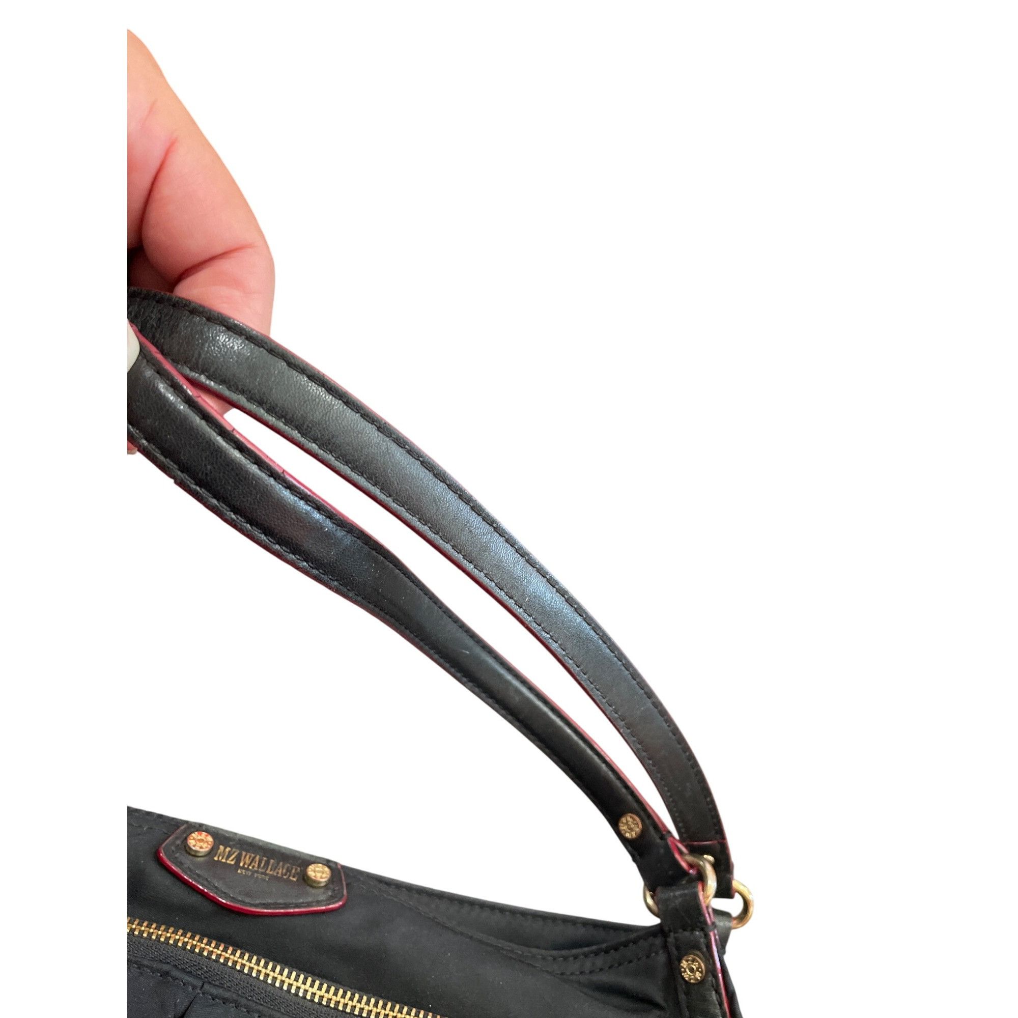 MZ Wallace MZ Wallace womans Black Nylon Leather Trim Handbag crossbody Size ONE SIZE - 5 Thumbnail