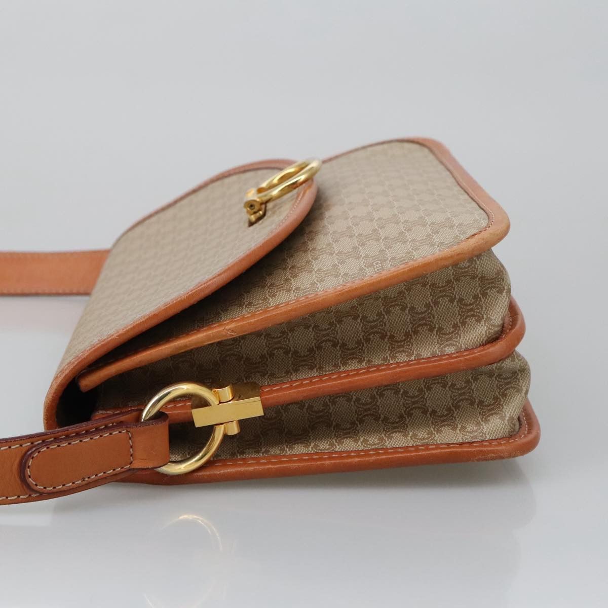 Celine CELINE Macadam Canvas Shoulder Bag Beige Gold Size ONE SIZE - 5 Thumbnail